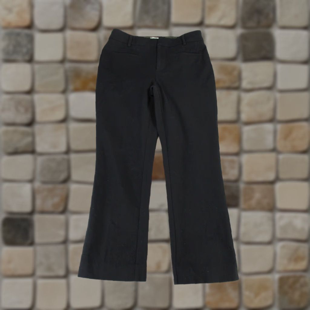 Anthropologie VINTAGE Maeve Anthropologie Dress Pants Womens 4 Black Straight Leg Adult Regular Knit Flat Front Solid 90s Mens Womens? Size 27" / US 4 / IT 40 - 1 Thumbnail