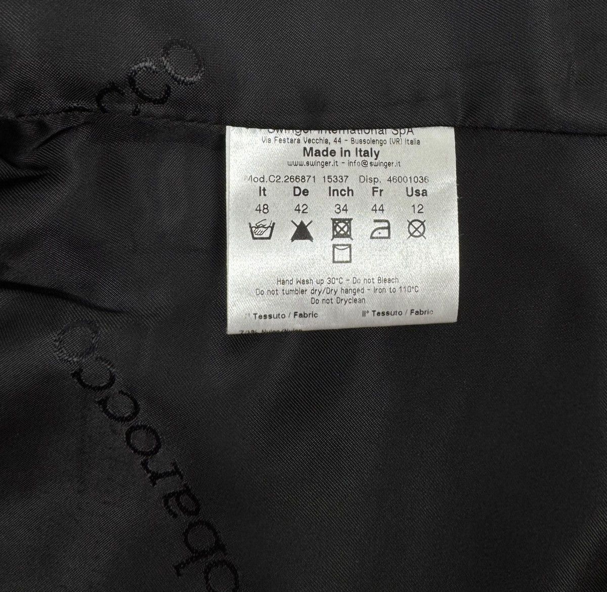 Other Roccobarocco Italy Nylon-Cotton Blazer Striped Logo NavyBlue Size XL / US 12-14 / IT 48-50 - 13 Thumbnail