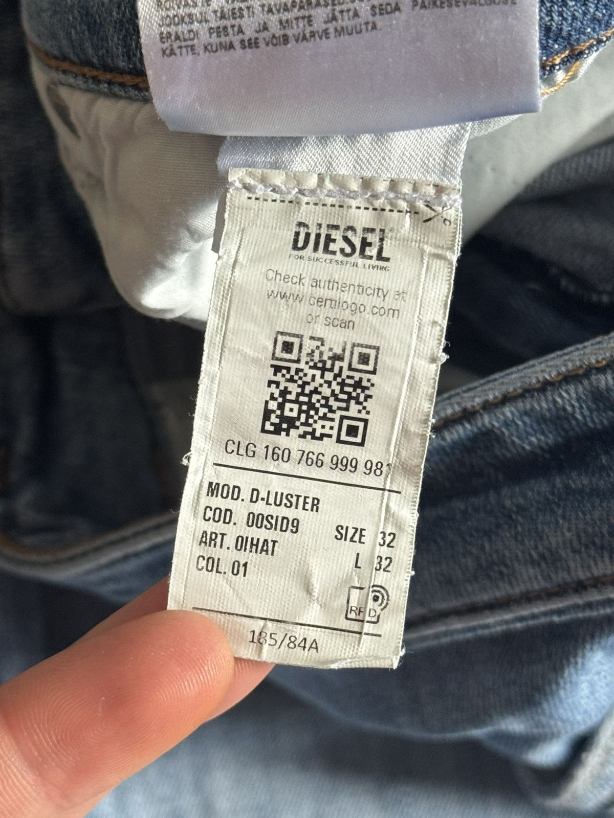 Diesel Diesel 32/32 D-Luster denim pants jeans trousers vintage y2k Size US 32 / EU 48 - 11 Thumbnail