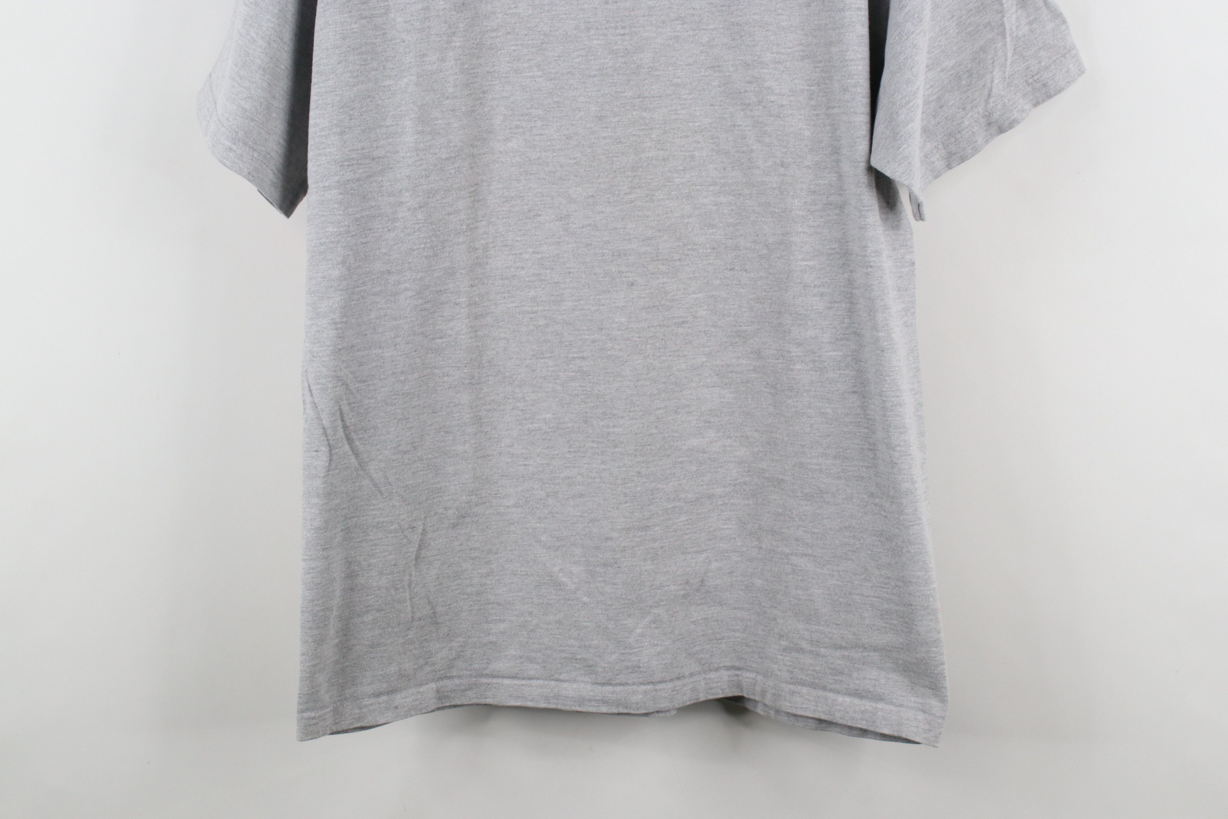 Vintage Vintage 90s Streetwear Blank Heavy Cotton T-Shirt Gray Size US L / EU 52-54 / 3 - 3 Thumbnail