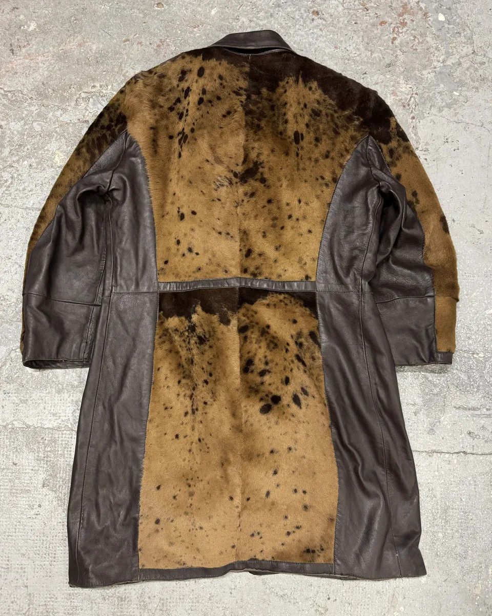 Dolce & Gabbana 2000s Dolce & Gabbana Pony Hair Cow Leather Trench Coat Size US M / EU 48-50 / 2 - 2 Thumbnail