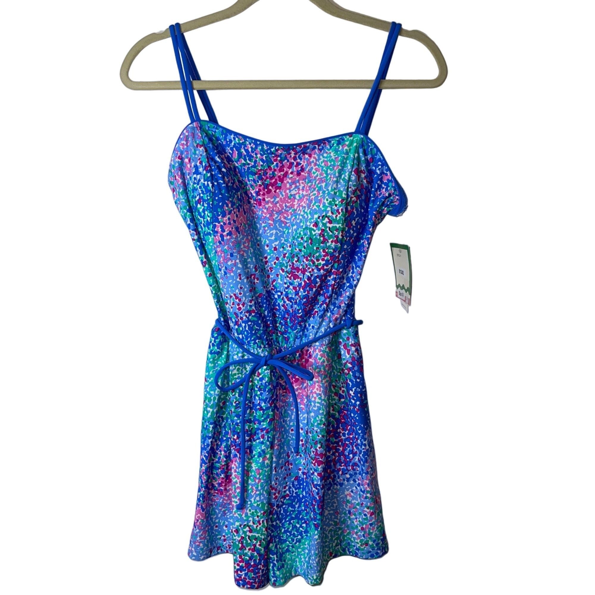 Vintage Sea Waves Vintage Womens Swim Romper Size 16 Size ONE SIZE - 1 Thumbnail