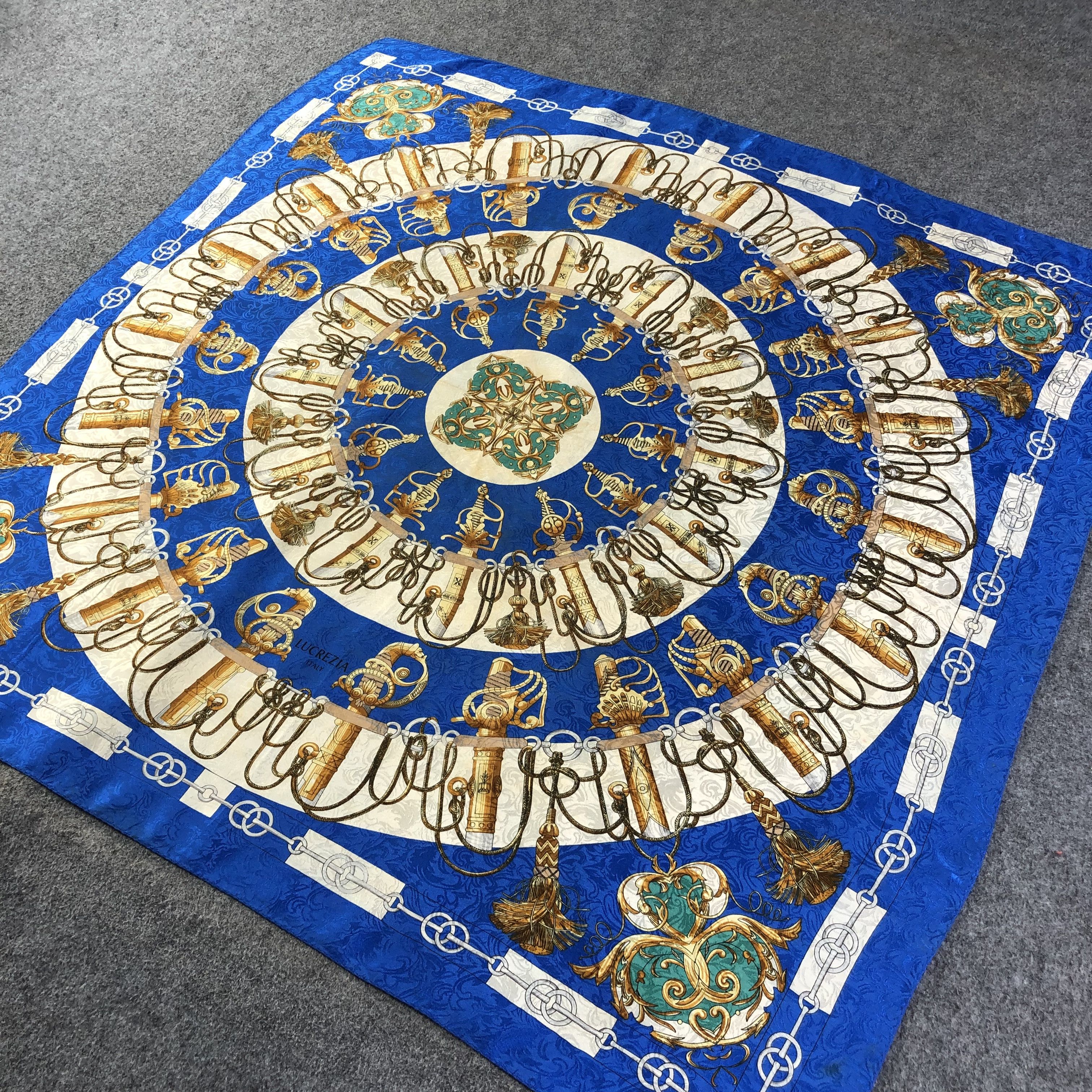 Vintage Lucrezia Italy Luxury Silk Scarf M667 Size ONE SIZE - 2 Thumbnail