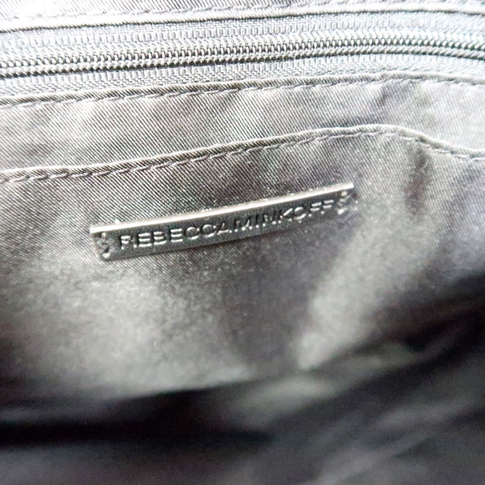 Rebecca Minkoff Rebecca Minkoff Tote Bag Purse Nylon Zip Silver Chevron Quilted Metallic Large Women Tote Bag Size ONE SIZE - 6 Thumbnail