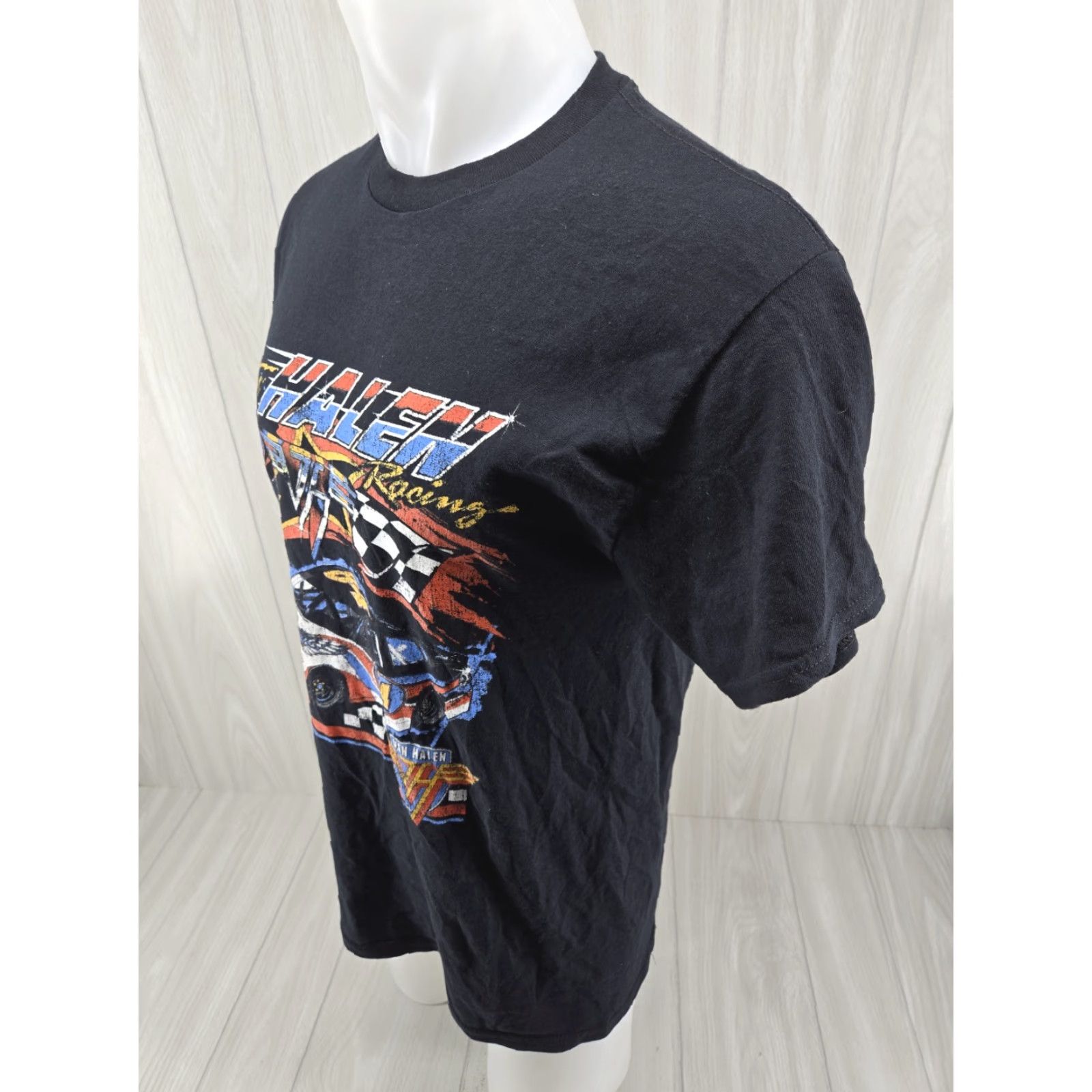 Etro VINTAGE Van Halen Racing 84 T-Shirt Black Retro Size Medium Men Short Sleeve Cotton Graphic Print 90s Band Music Retro Size US M / EU 48-50 / 2 - 6 Thumbnail