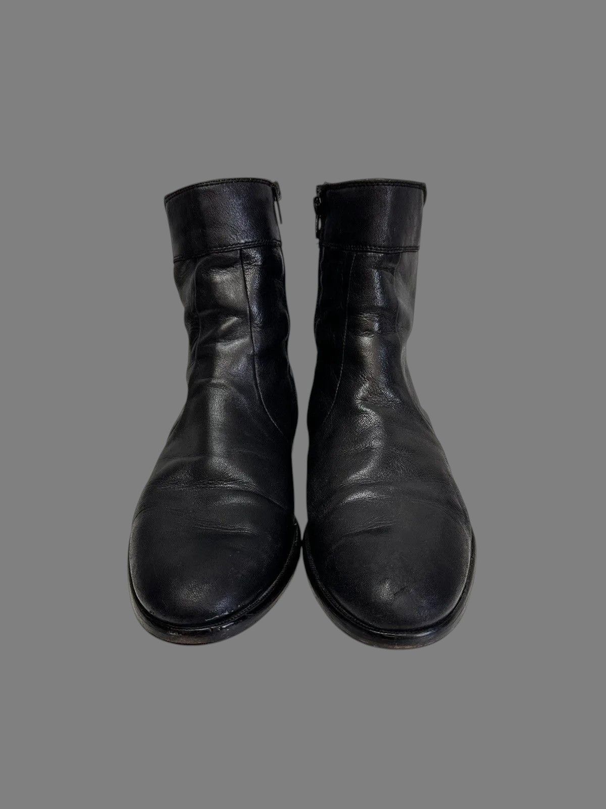 A.S.98 Black Leather Combat Boots Minimal Military Tech Style Size US 9 / IT 39 - 4 Thumbnail