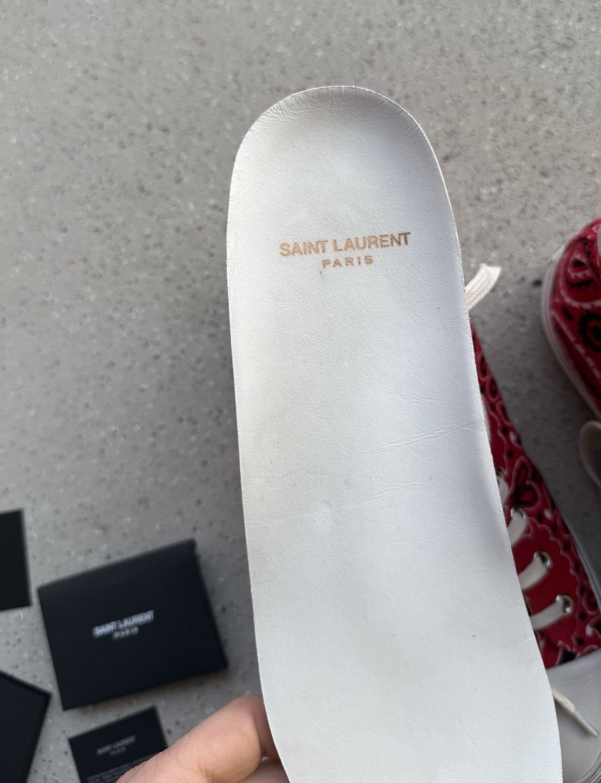 Saint Laurent Paris Saint Laurent Canvas Bedford Bandana Mens High Top Sneakers Size US 9 / EU 42 - 17 Thumbnail