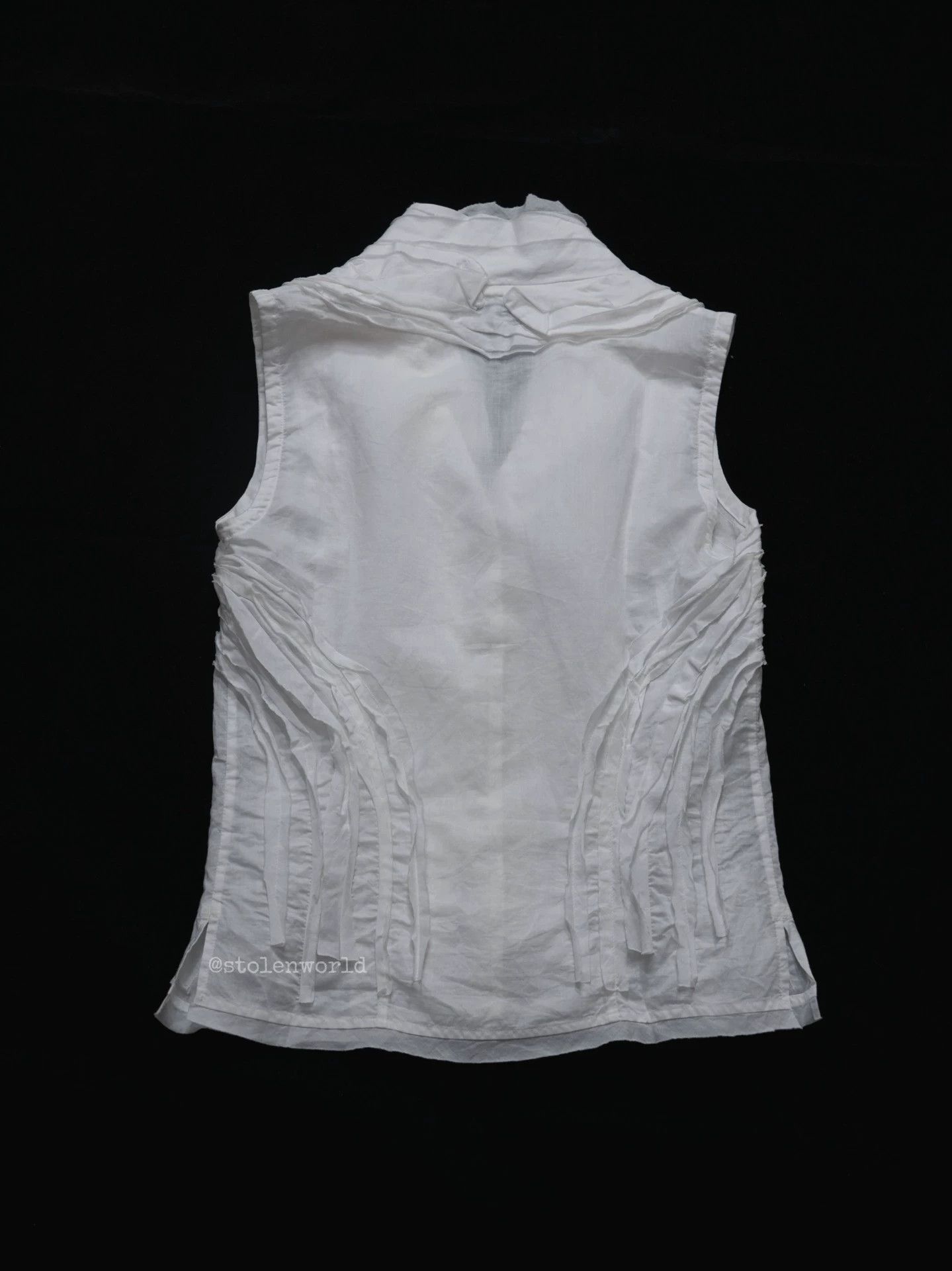 Issey Miyake Issey Miyake Cotton-Linen Patchwork Lightweight Top Size 2 Size XS / US 0-2 / IT 36-38 - 4 Thumbnail