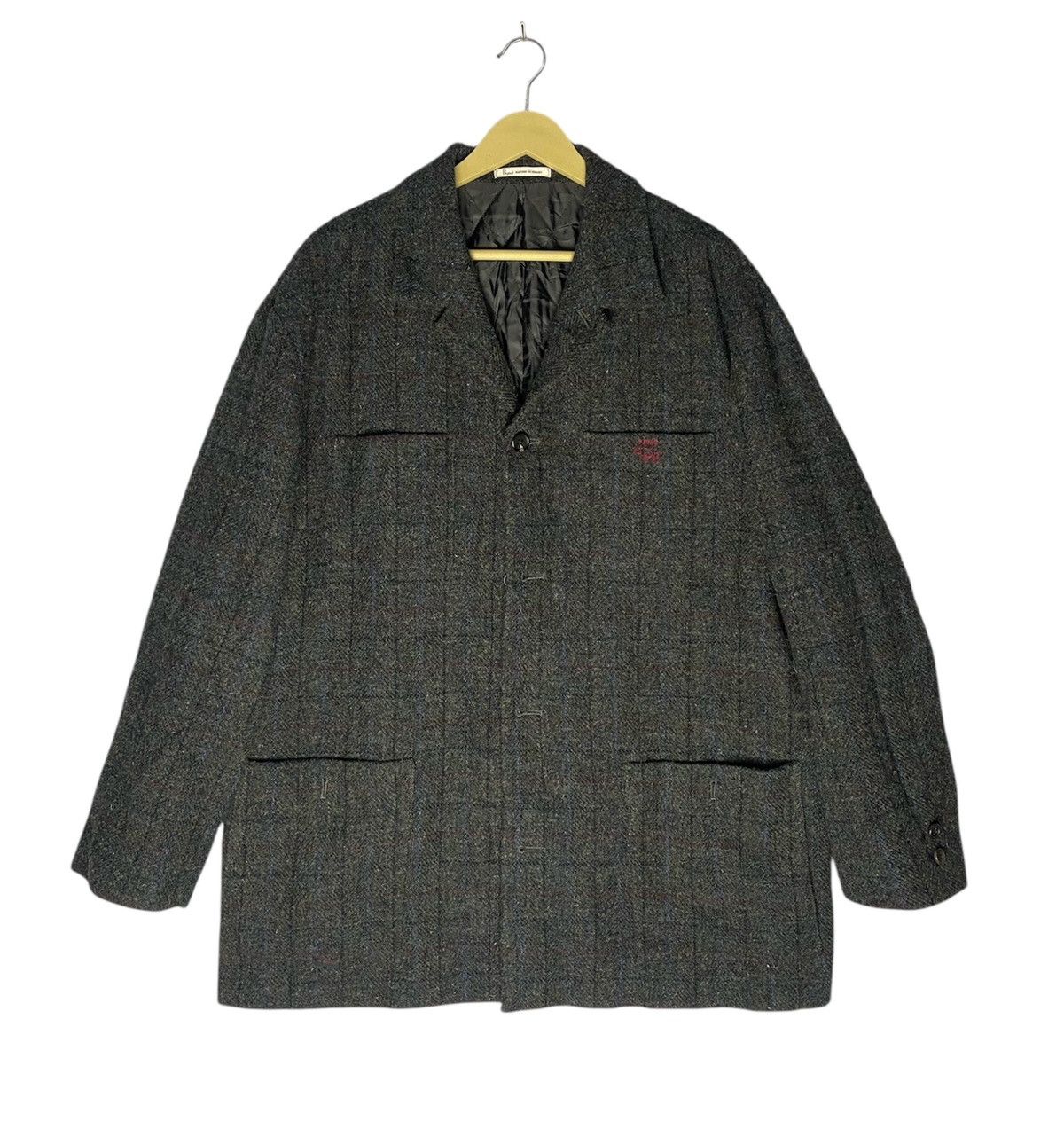 Vintage Papas Hand Woven Harris Tweed Wool Jacket