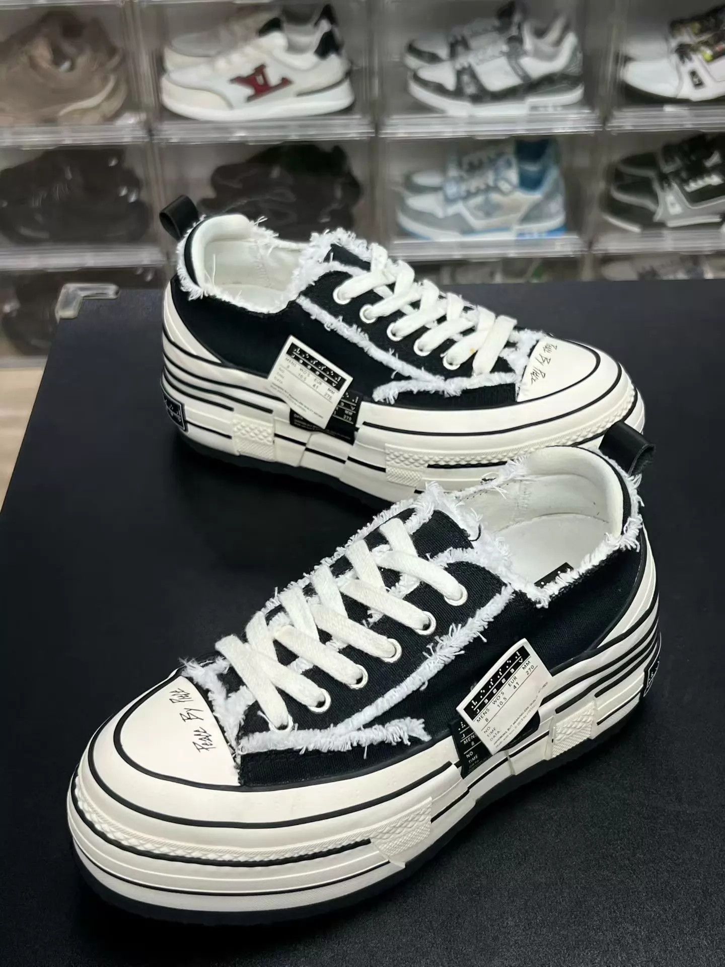 xVESSEL xVESSEL Platform Sneakers Black & White EU41 Size US 8 / EU 41 - 1 Thumbnail
