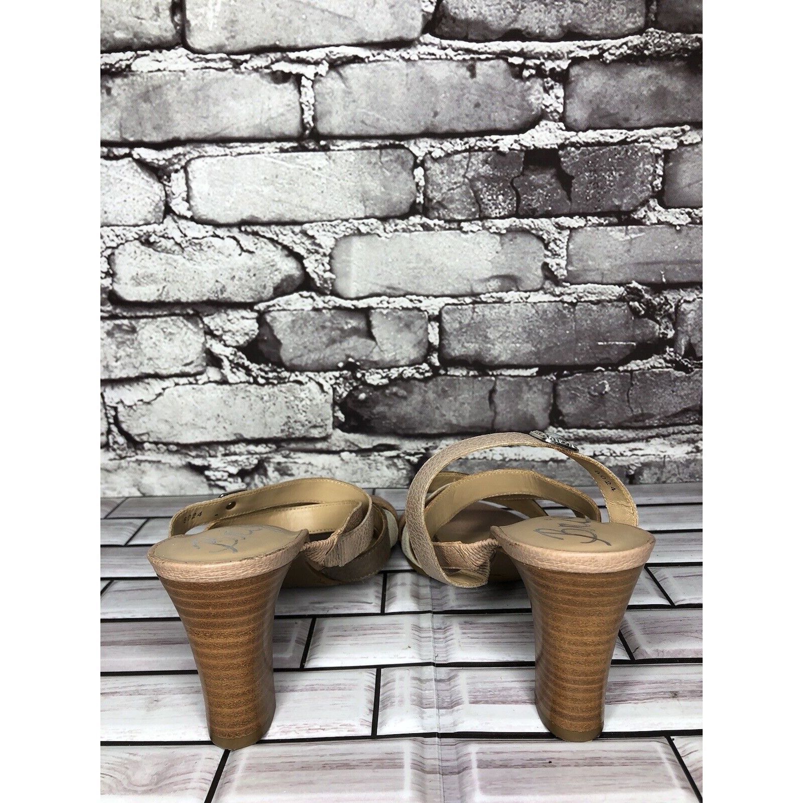 Brighton Brighton Rebel Nude Pink White Leather Strap Heels Sandals W Size US 9 / IT 39 - 3 Thumbnail
