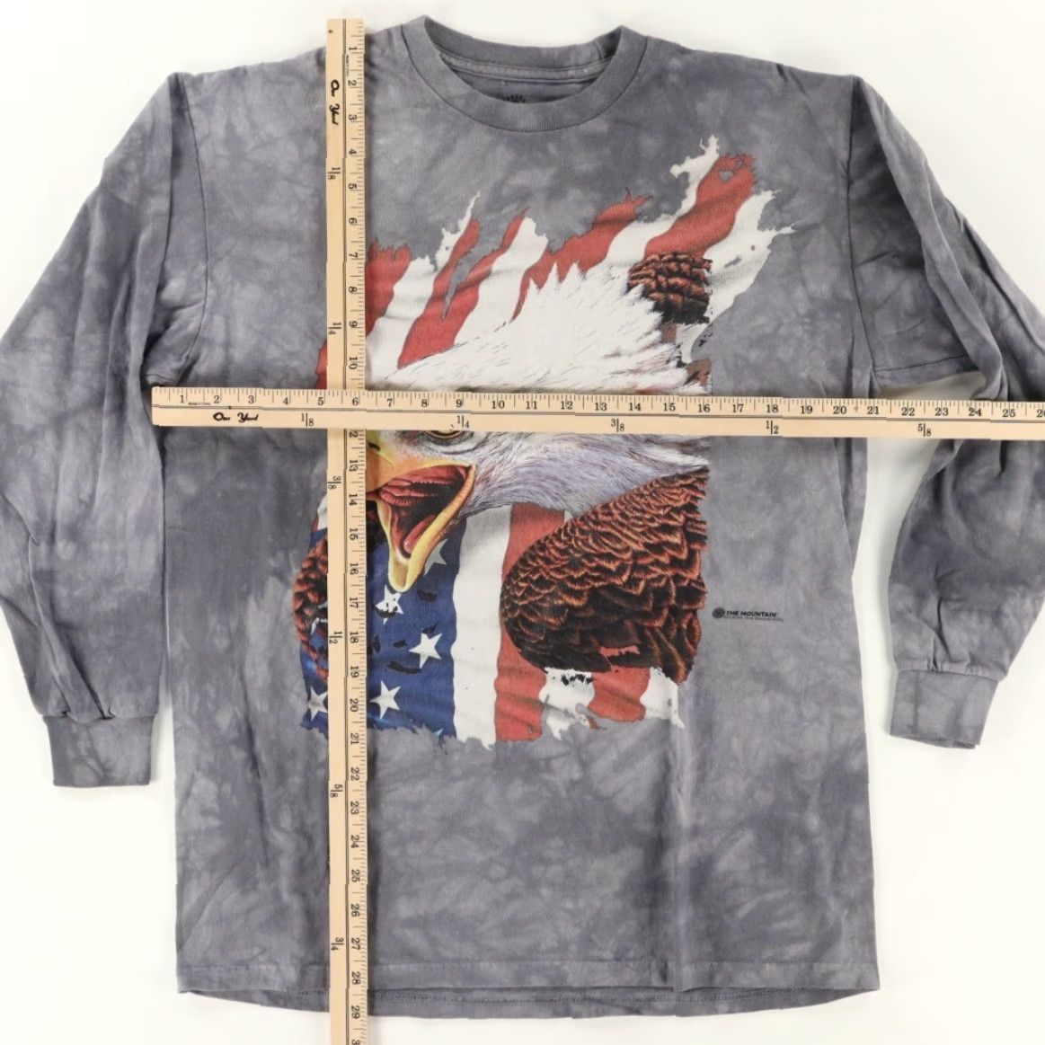 The Mountain The Mountain USA Bald Eagle Tie-Dye Long Sleeve T-Shirt Gray Men L Size US L / EU 52-54 / 3 - 3 Thumbnail
