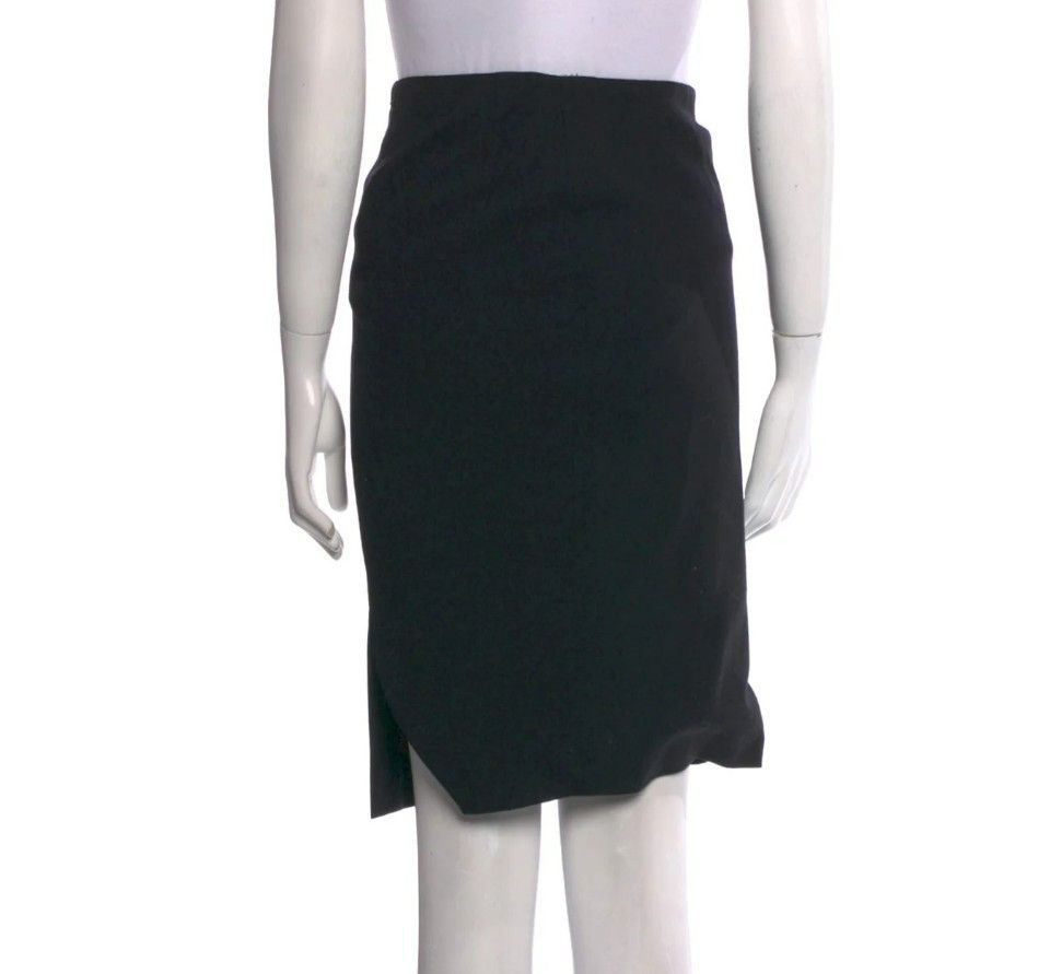 Dolce & Gabbana Dolce & Gabbana Skirt M Black Zip Acetate Wool Blend Size 30" / US 8 / IT 44 - 8 Thumbnail