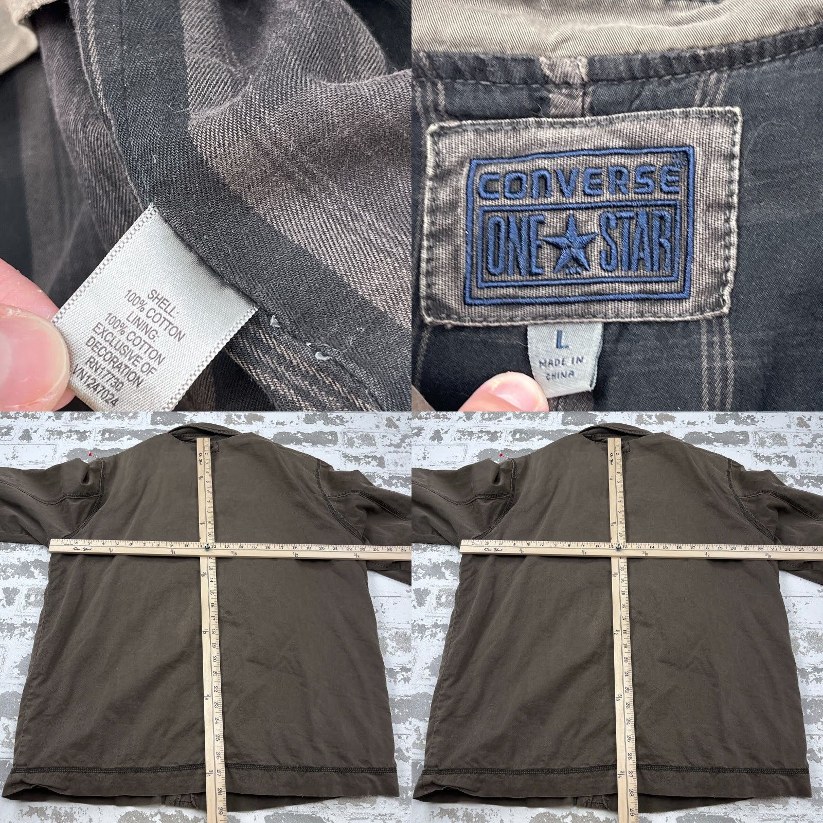 Converse VINTAGE Converse Jacket Men Large Brown Canvas Adult Casual Winter Spring Fall Outerwear Size US L / EU 52-54 / 3 - 8 Thumbnail