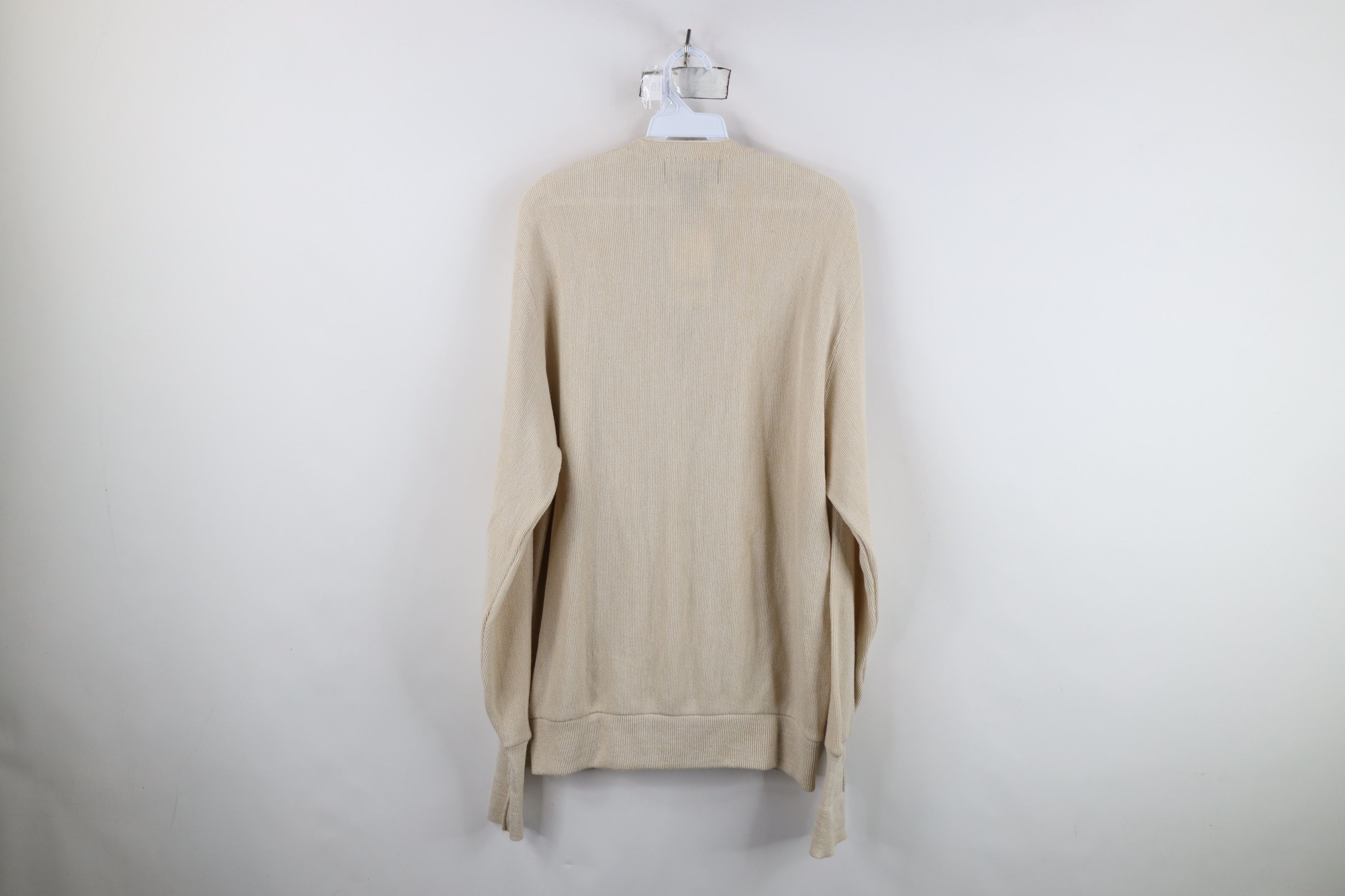 Vintage Deadstock Vintage 90s Streetwear Cardigan Sweater Beige USA Size US L / EU 52-54 / 3 - 10 Thumbnail