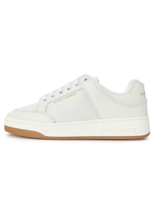 Saint Laurent Paris oc11z1225 713602 SL/61 Sneakers in Perforated Leather White Size US 9.5 / IT 39.5 - 1 Thumbnail