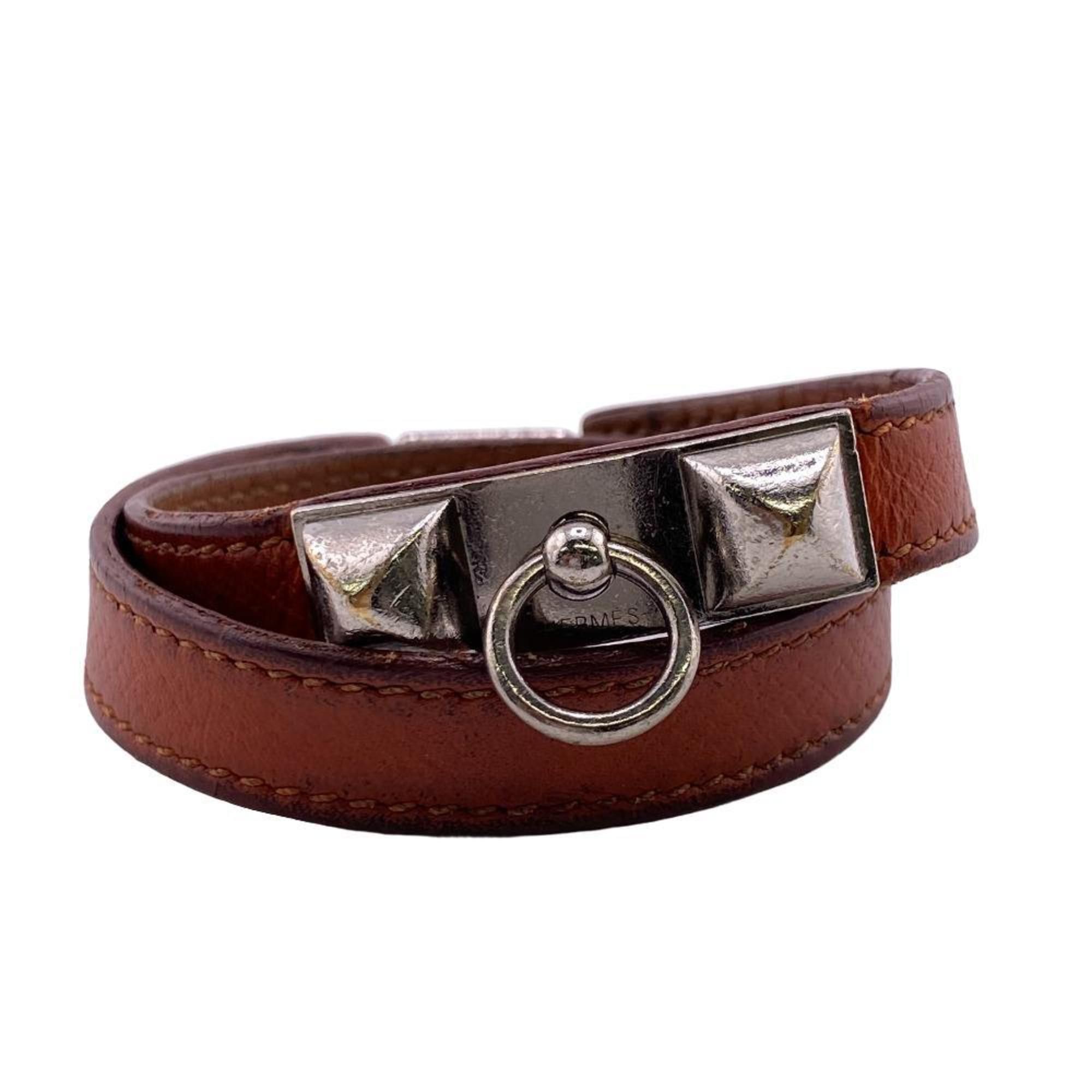 image of Hermes Rival Double Tour 2013 Bracelet Brown Unisex, Women's