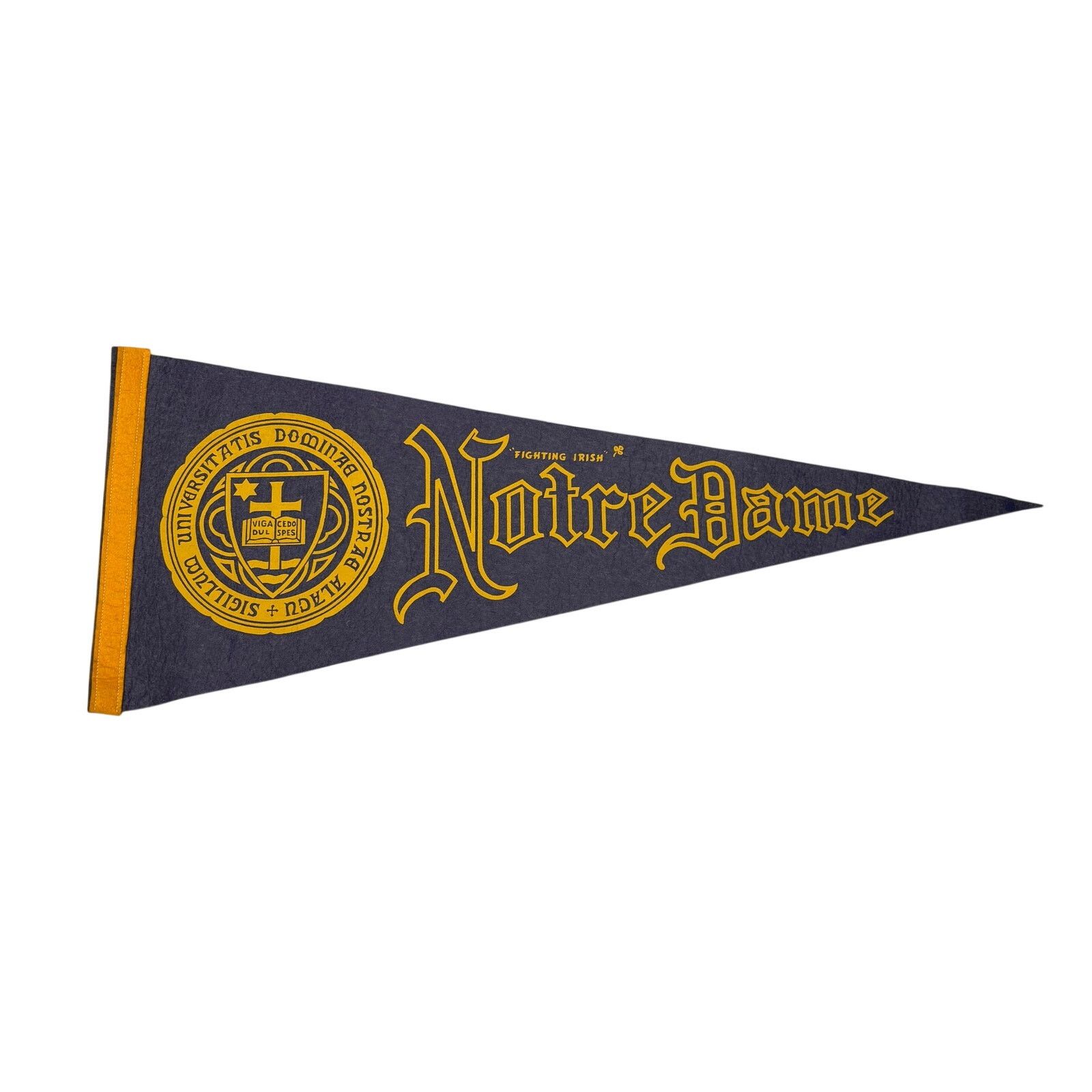 Vintage VTG University of Notre Dame Fighting Irish Felt Pennant 50s Size ONE SIZE - 1 Thumbnail