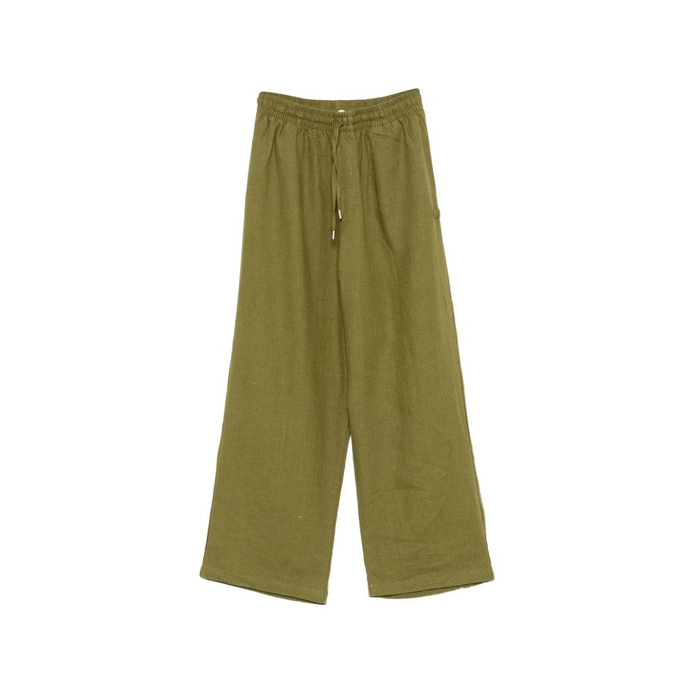 Arte Antwerp Arte Antwerp GREEN Trousers - Wide-Leg Trousers Size US 34 / EU 50 - 1 Thumbnail
