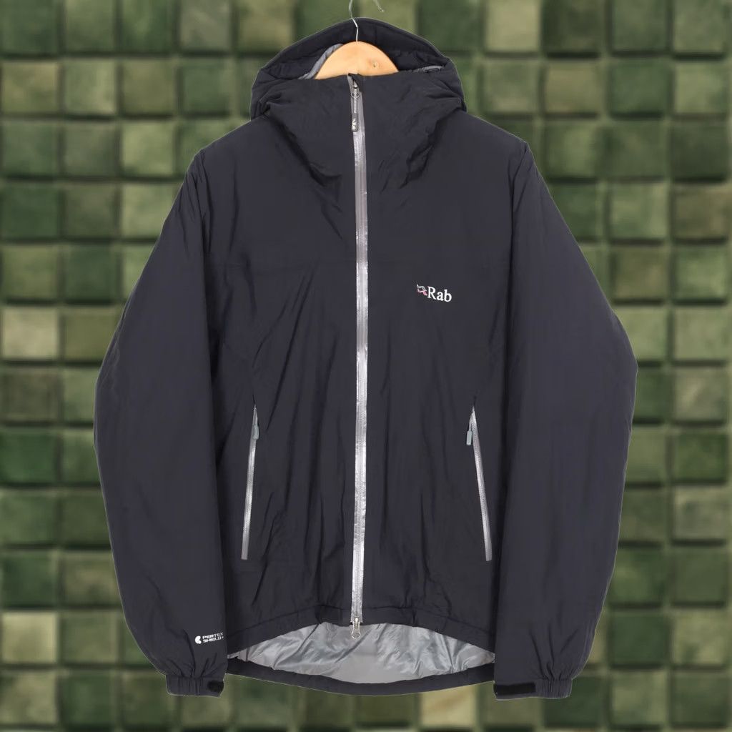 Rab RAB Inferno Shield Hoodie Jacket Men M UK 50 PERTEX Hooded Waterproof Black Logo Zip Jacket Mens Size US M / EU 48-50 / 2 - 1 Thumbnail