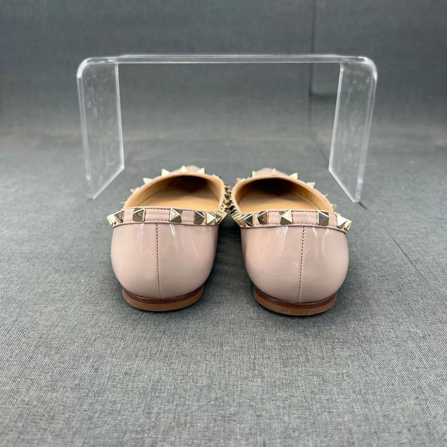 Valentino Valentino Rockstud Nude Leather Flat 38 Size US 7.5 / IT 37.5 - 5 Thumbnail