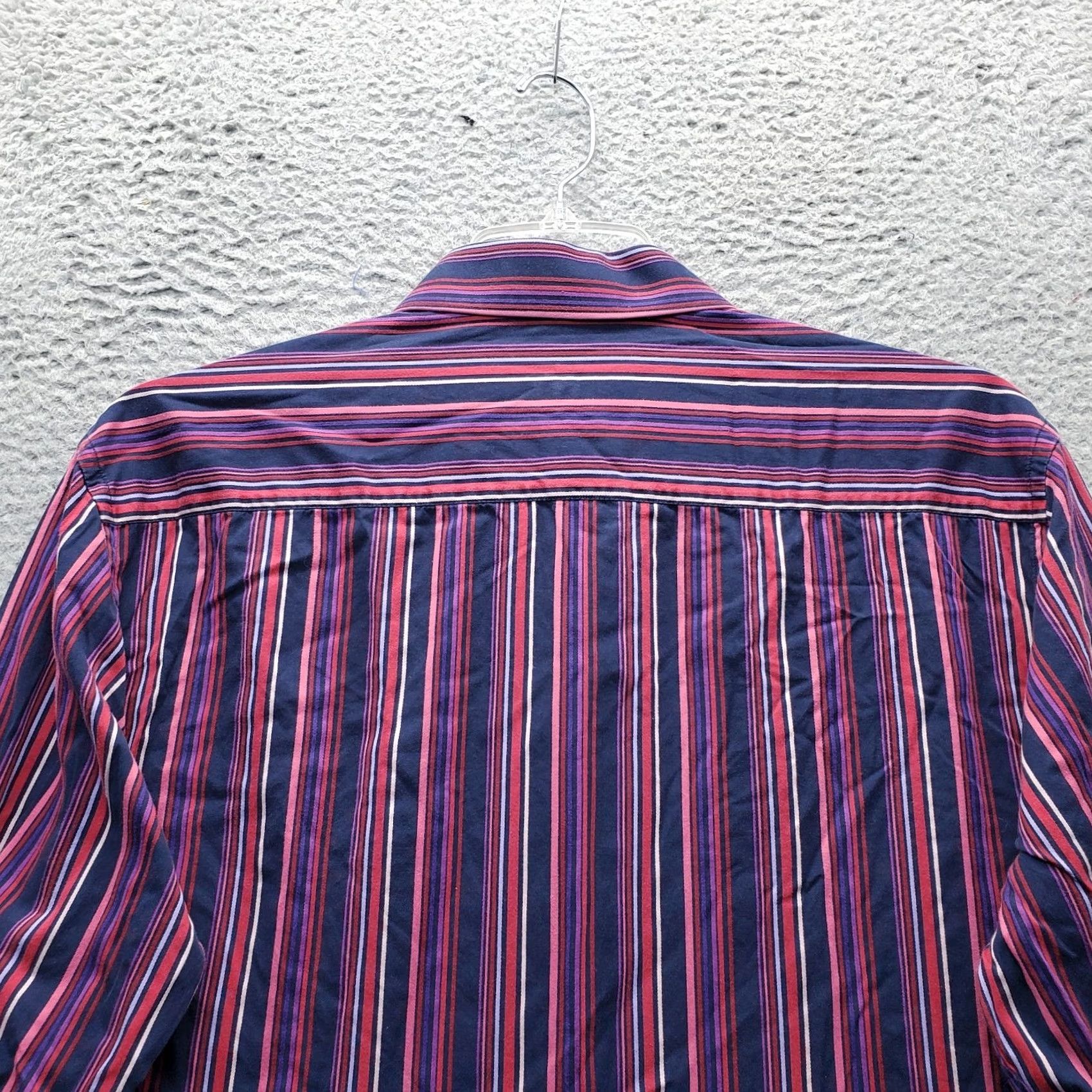 BUGATCHI Bugatchi Uomo Shirt Mens XL Multicolor Striped Long Sleeve Collared Button Up Regular Fit Size US XL / EU 56 / 4 - 6 Thumbnail