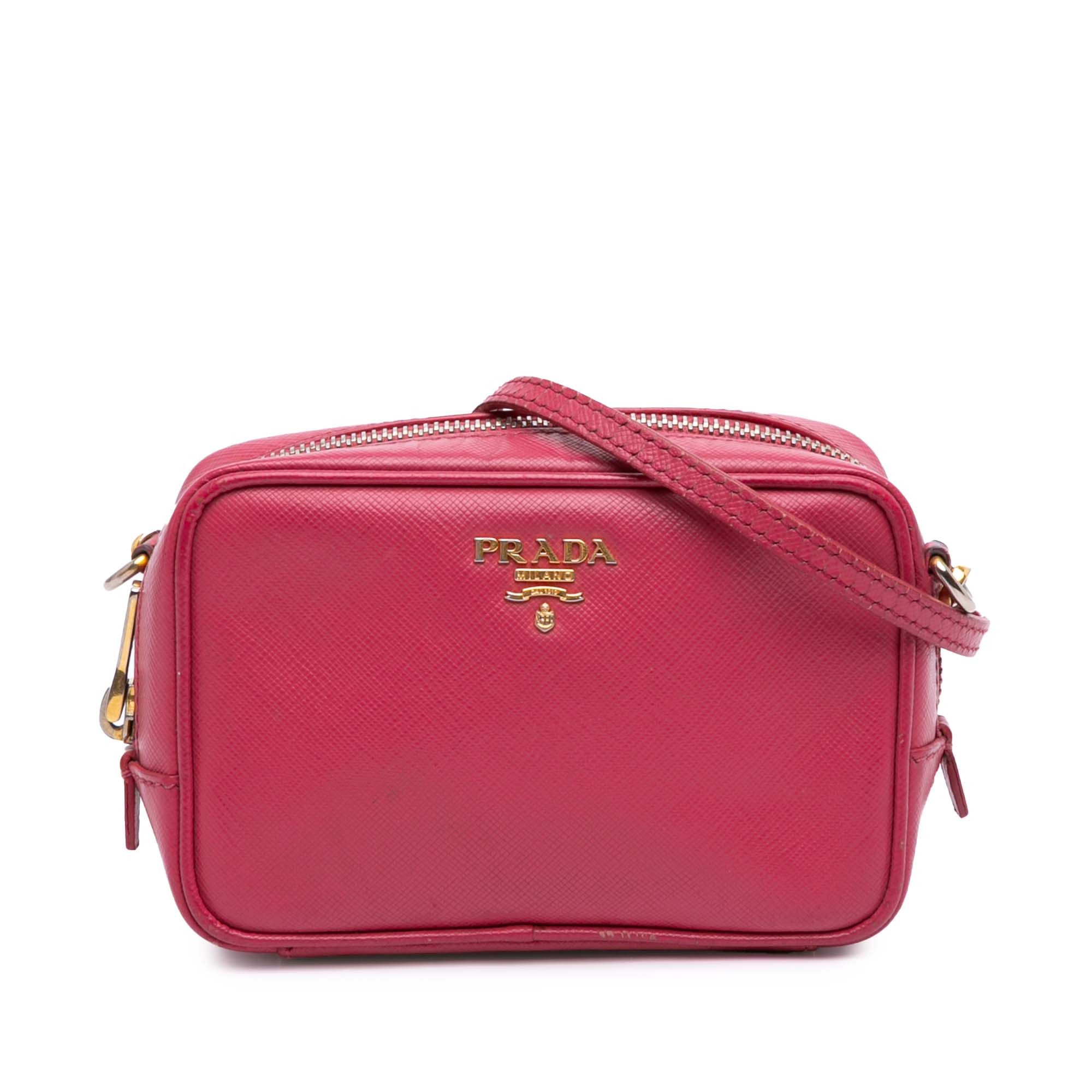Prada Mini Saffiano Camera Bag in Pink, Women's