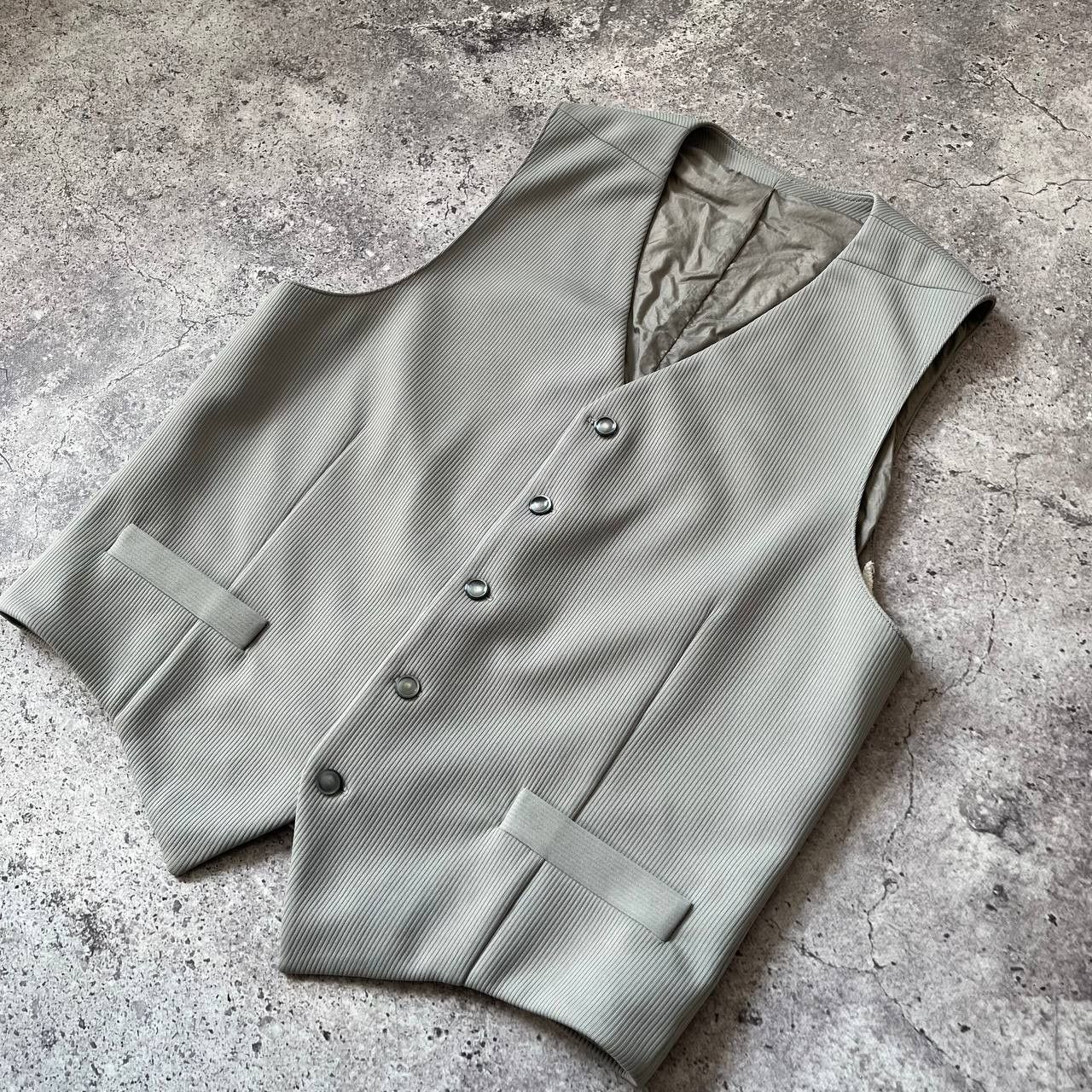 Designer × Vintage Vintage 90s Pearl Snap Tailor Formal Vest Size 48S - 4 Thumbnail