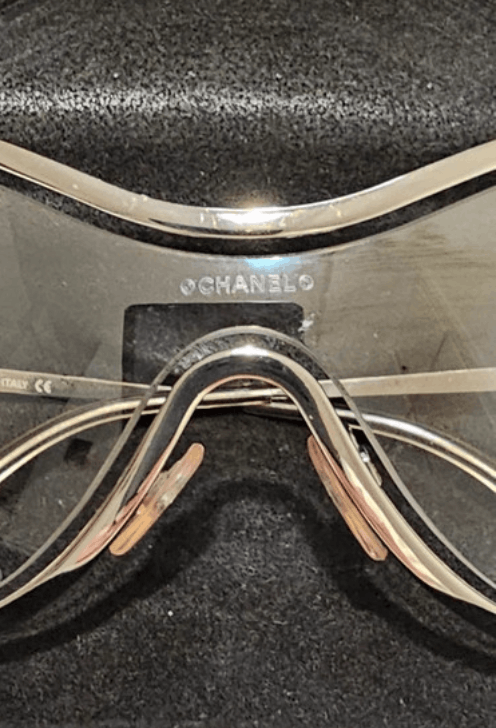 Chanel CHANEL Sunglasses 4030 Rimless Rhinestone 4017 Shields Size ONE SIZE - 3 Thumbnail