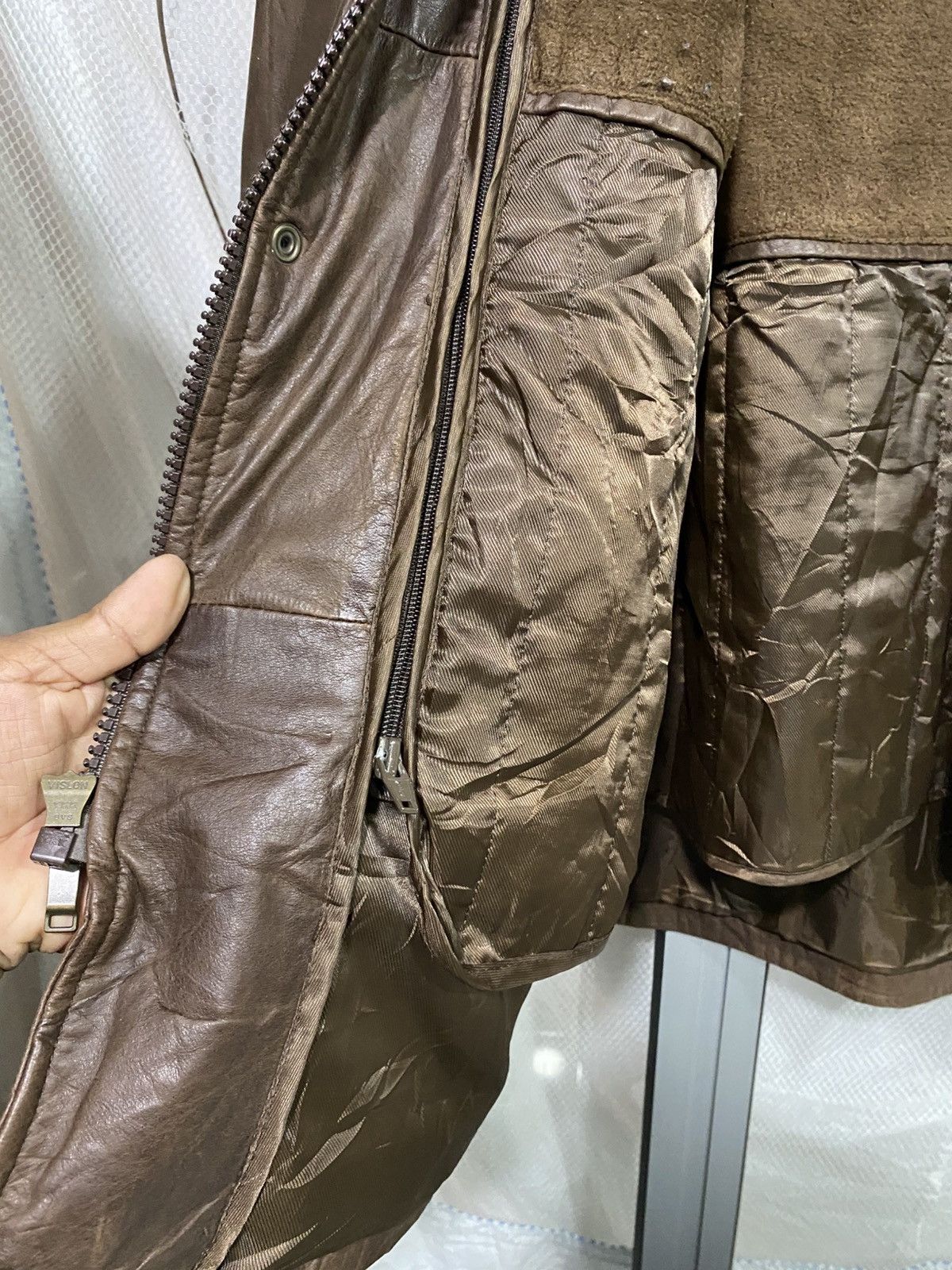 Japanese Brand Vintage Parka Leather Jacket WILSONS Size US XL / EU 56 / 4 - 8 Thumbnail