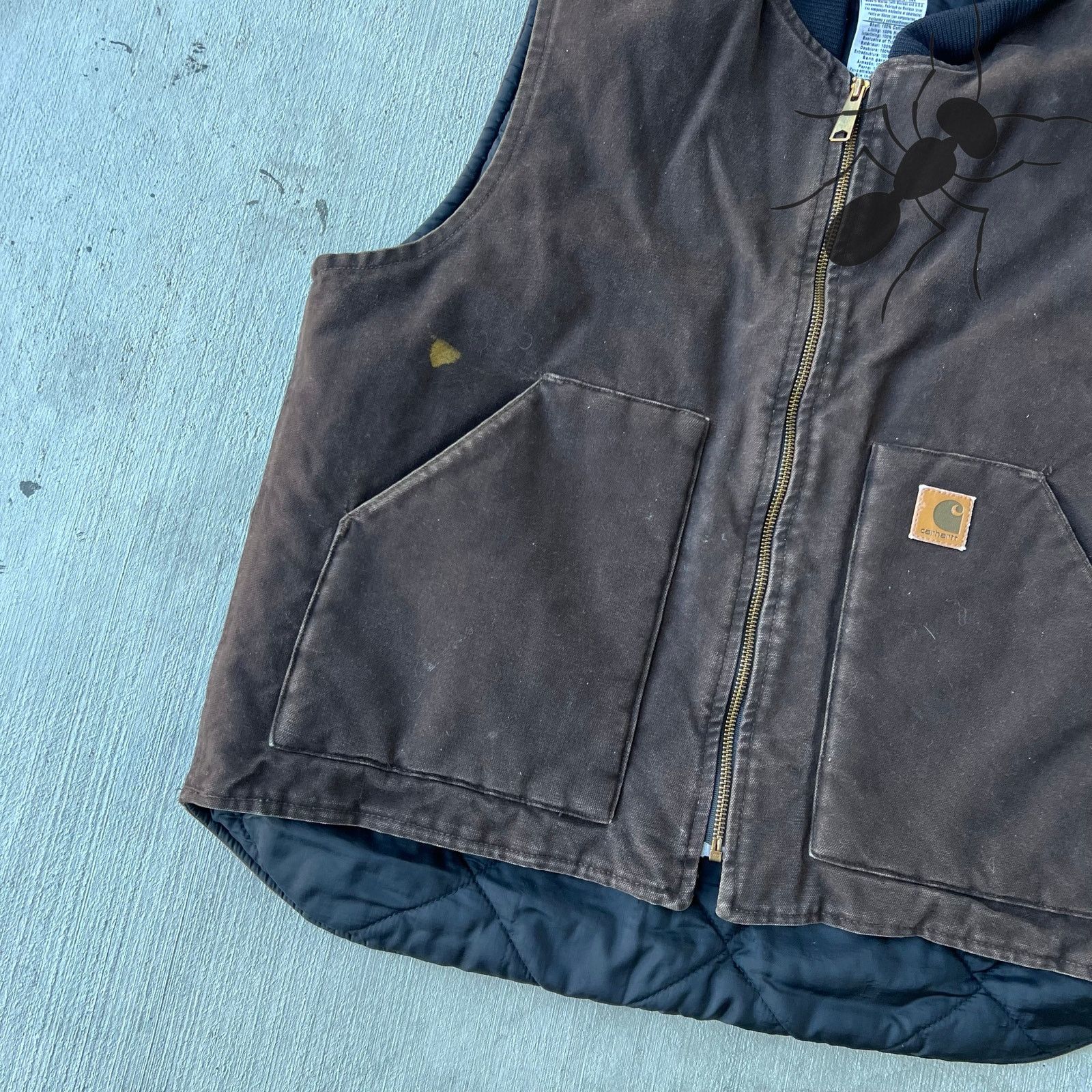 Carhartt × Vintage Carhartt V02 DKB large brown quilted work wear vest Size US L / EU 52-54 / 3 - 2 Thumbnail
