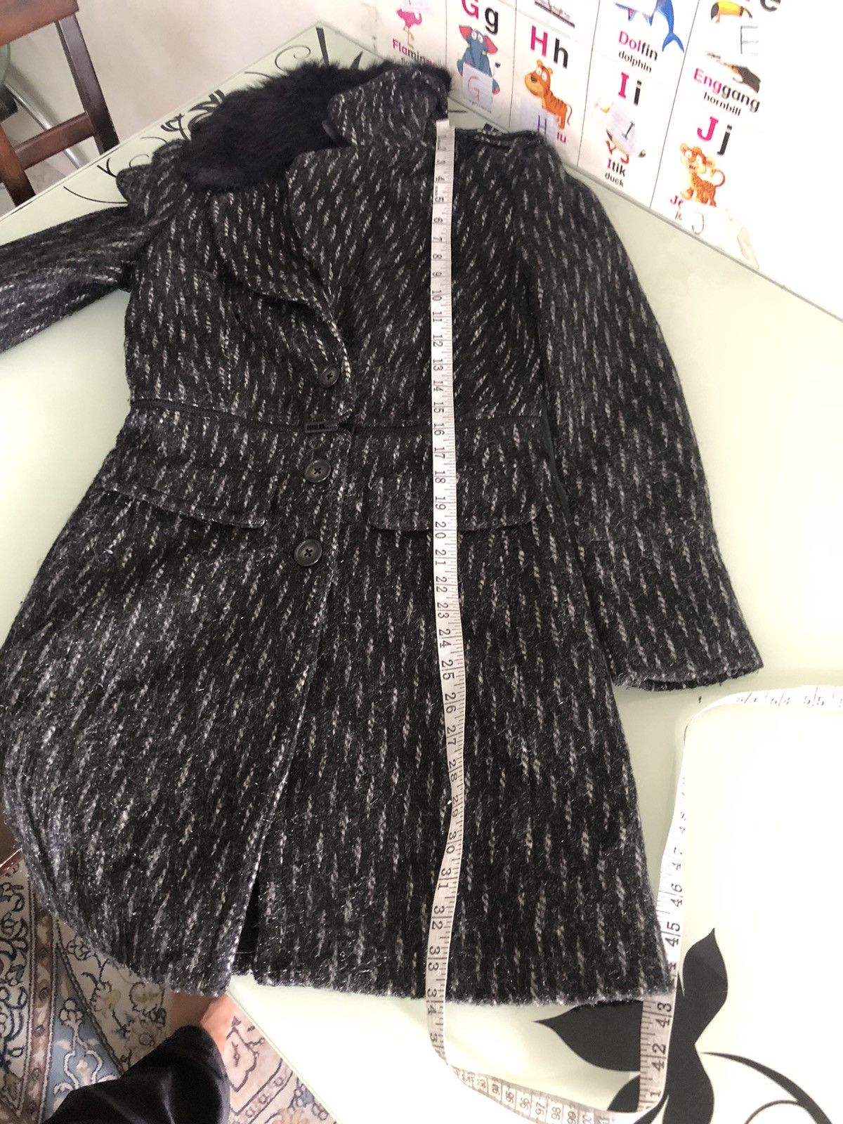 Armani Exchange Armani Exchange Collection Glen Plaid Wool Winter Coat Size XS / US 0-2 / IT 36-38 - 22 Thumbnail