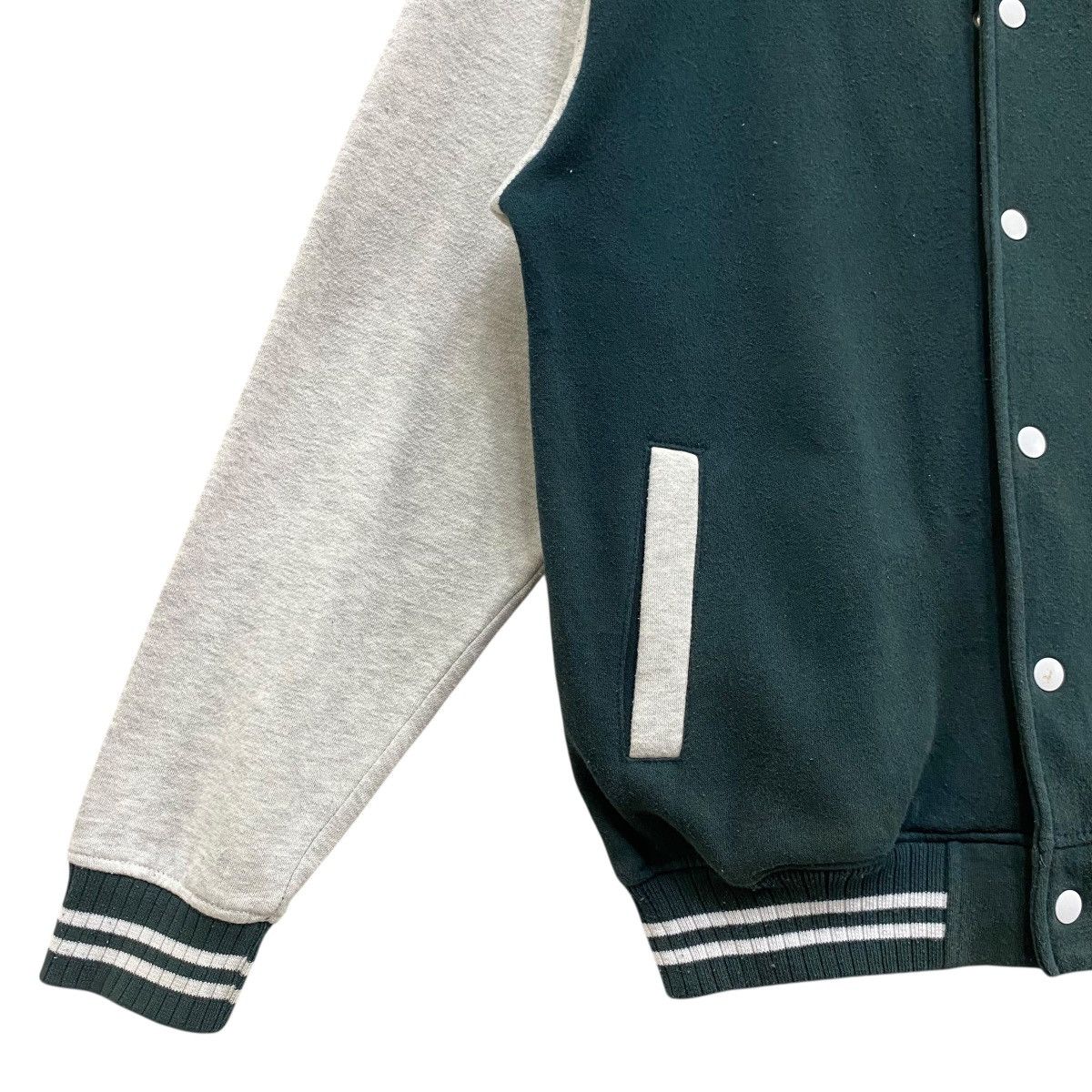 Warner Bros Vintage Tom and Jerry Varsity Jacket Green & Grey Size M Size US M / EU 48-50 / 2 - 5 Thumbnail