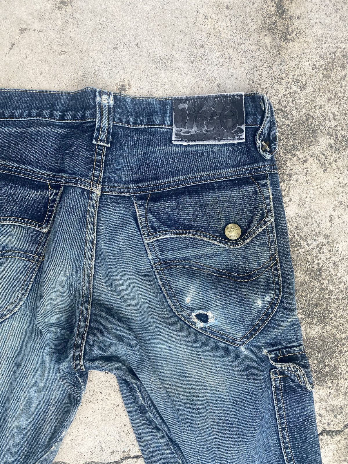 If Six Was Nine × Lee × Vintage Flare Jeans Lee Distressed Faded Bootcut Size US 31 - 22 Thumbnail