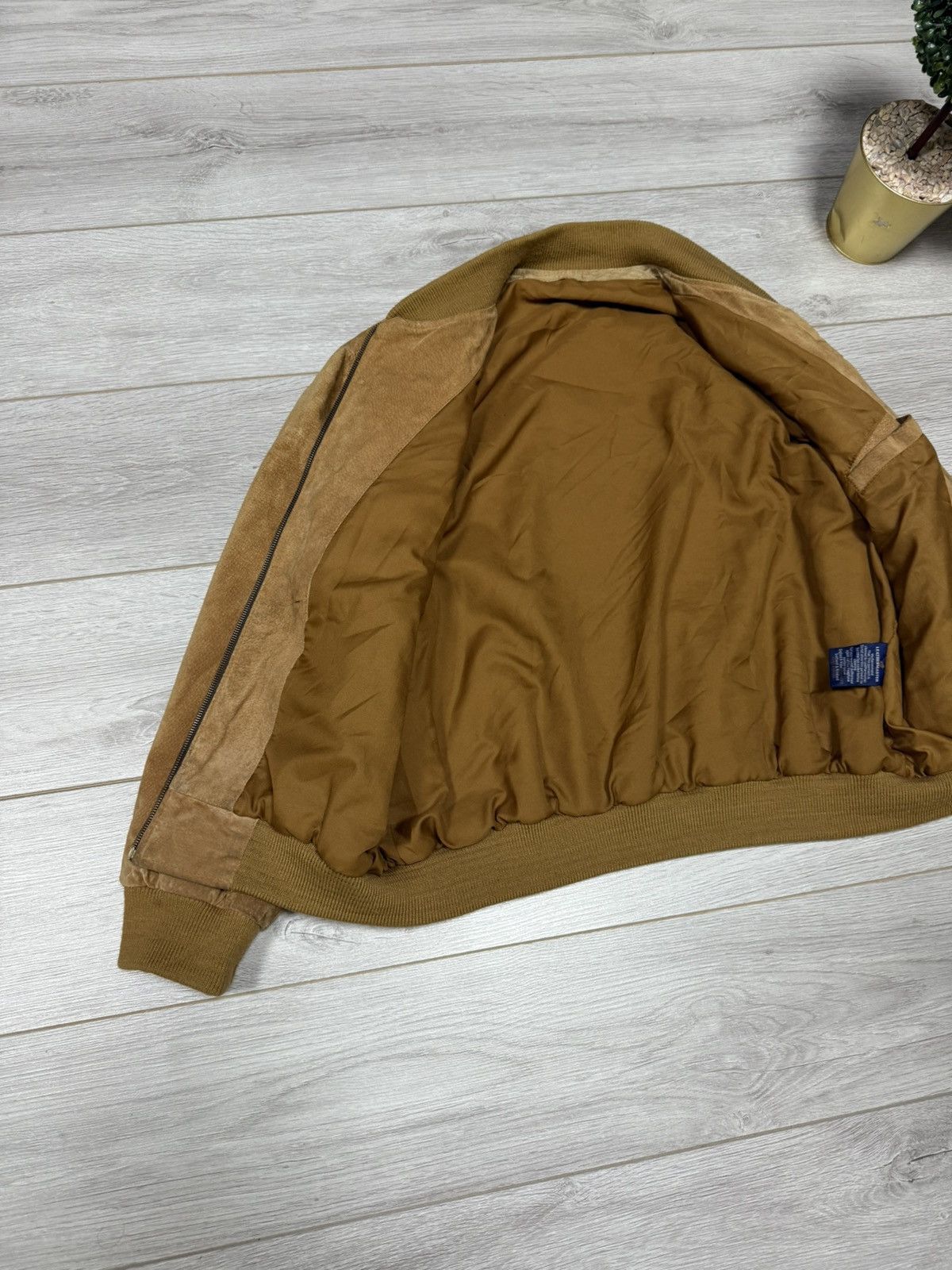 Genuine Leather Leather suede bomber jacket zip vintage Size US M / EU 48-50 / 2 - 7 Thumbnail