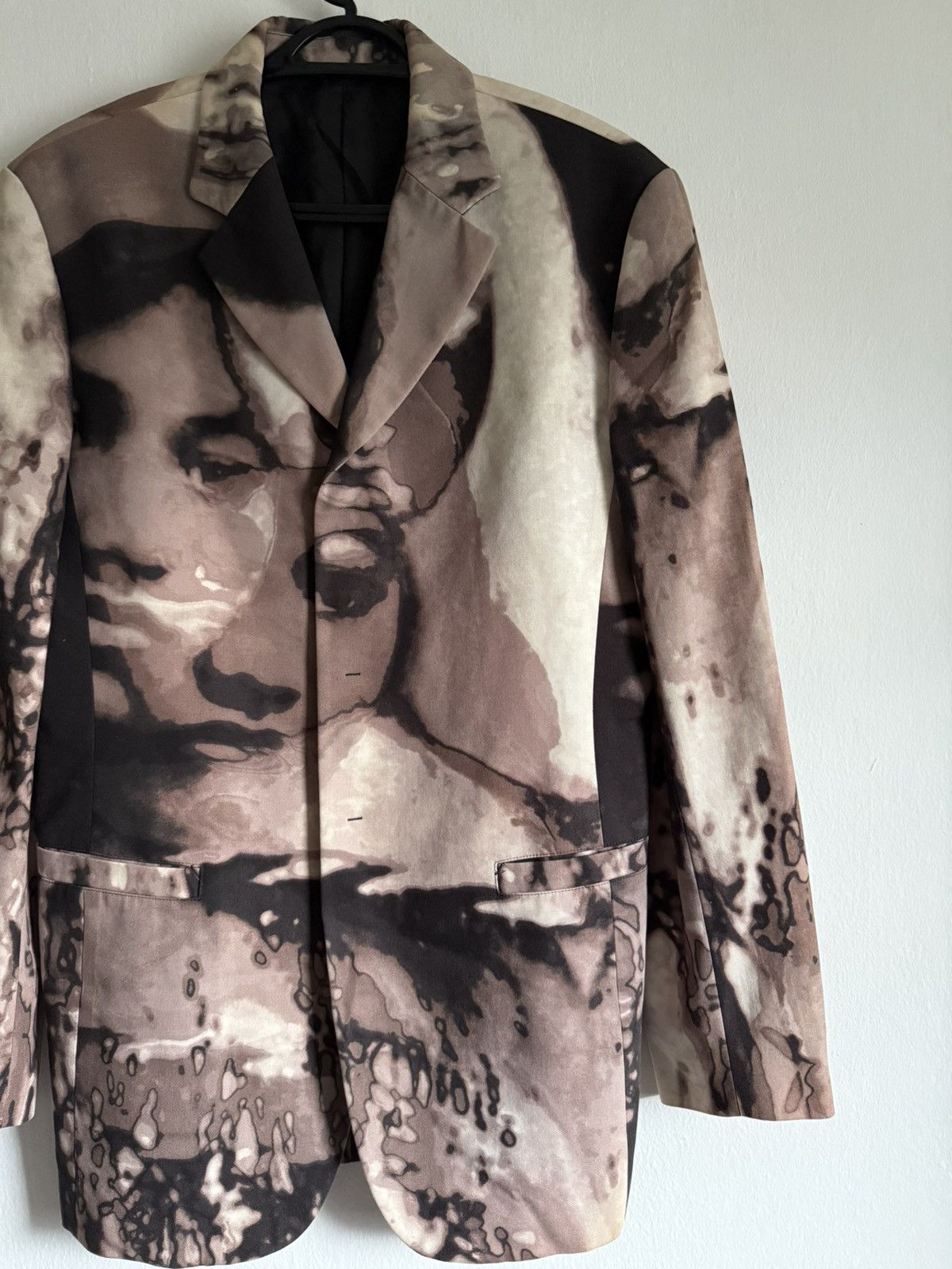 Jean Paul Gaultier 2000s Jean Paul Gaultier Homme Face Graphic Blazer Jacket Size 48S - 4 Thumbnail