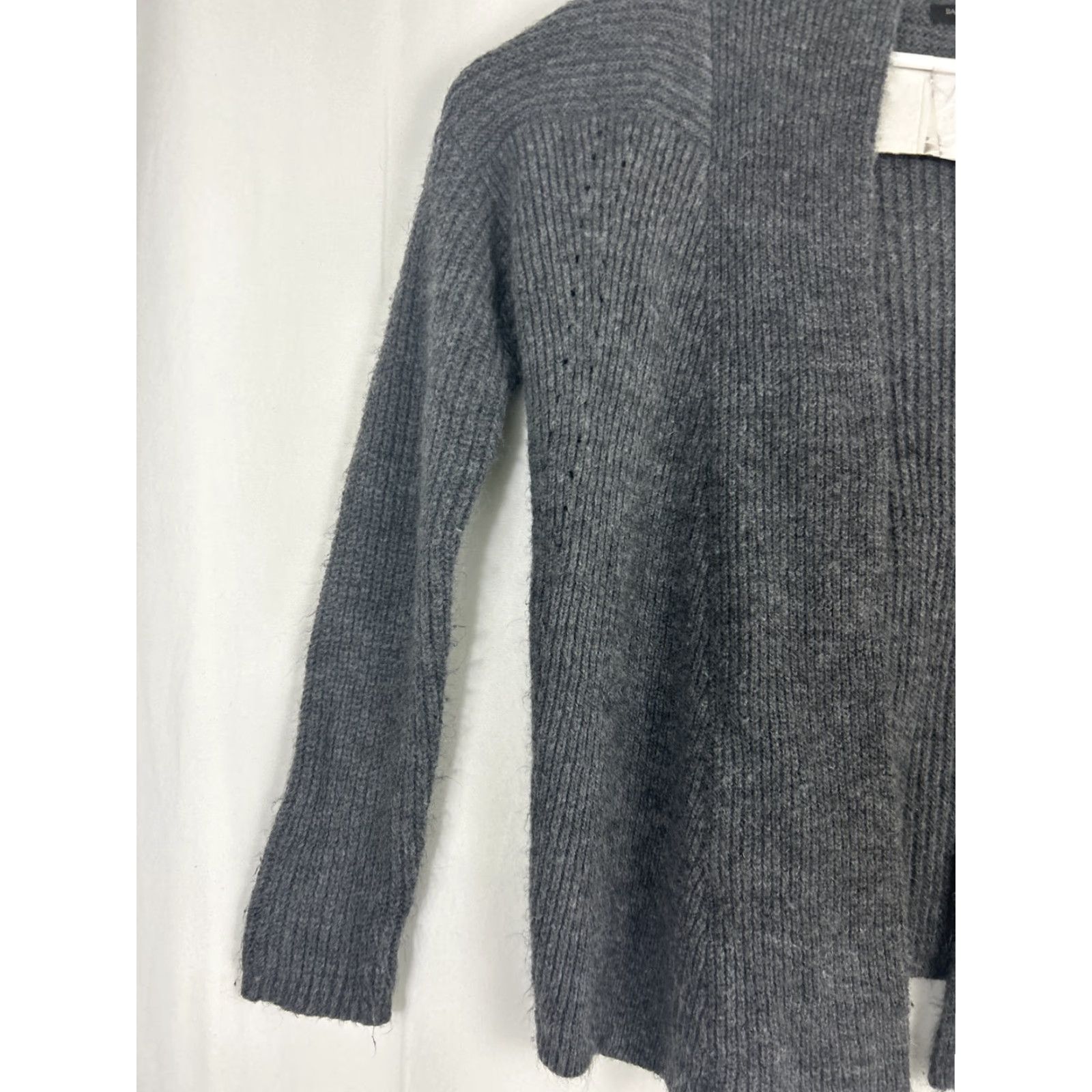 Banana Republic Banana Republic Womens Small Gray Cardigan Long Sleeve Cotton Blend Open Sweater Size S / US 4 / IT 40 - 2 Thumbnail