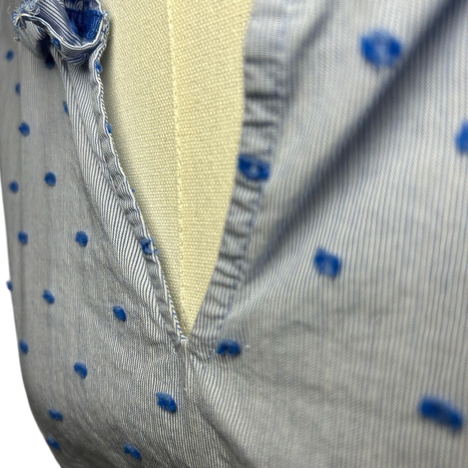 Talbots Talbots Blue Polka Dot Ruffle Collar Tank Top Medium Petite Size M / US 6-8 / IT 42-44 - 9 Thumbnail