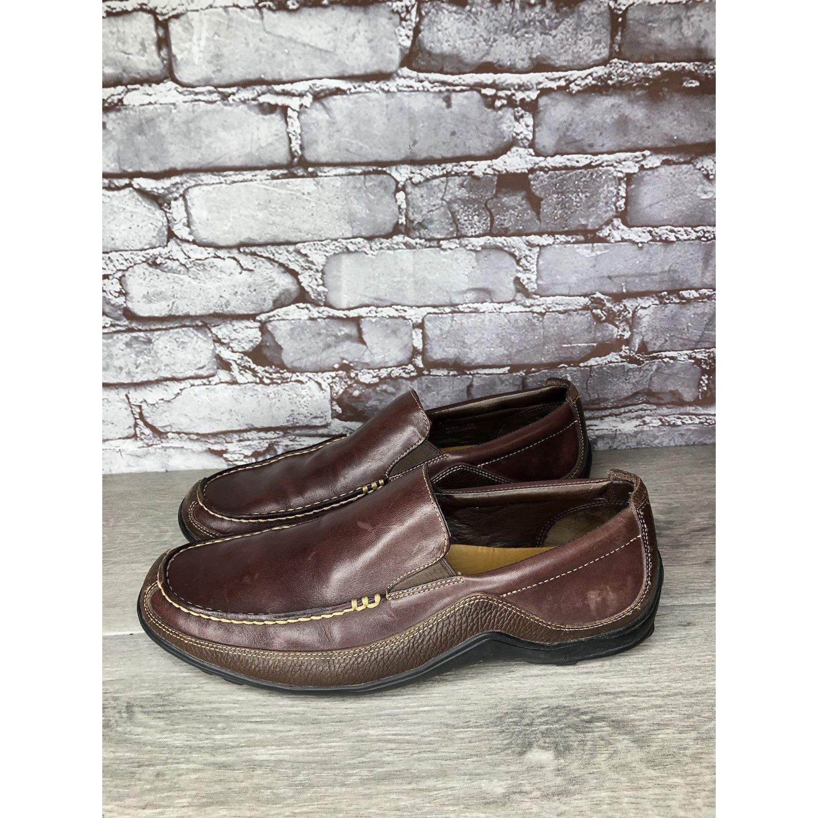 Cole Haan Cole Haan 161 C04059 C8 Tucker Venetian Brown Leather Loafer Size US 11 / EU 44 - 16 Thumbnail