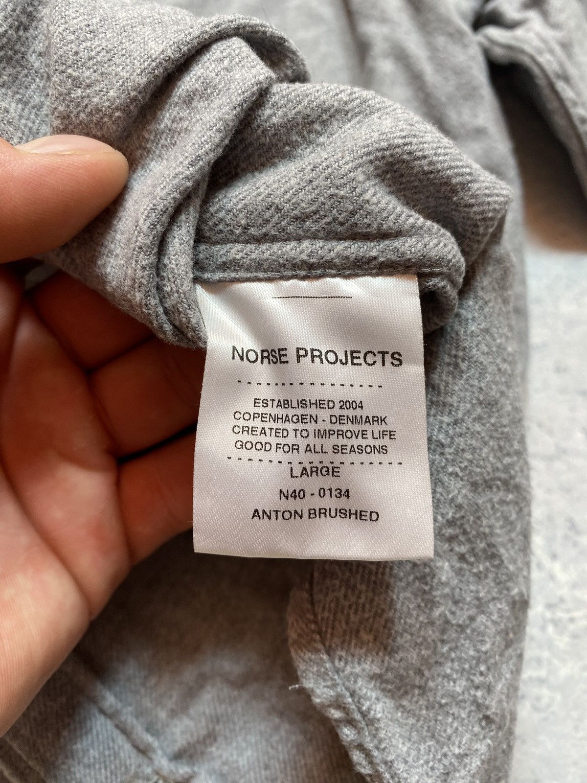 Norse Projects Norse Projects Mens Gray Shirt Size US L / EU 52-54 / 3 - 13 Thumbnail
