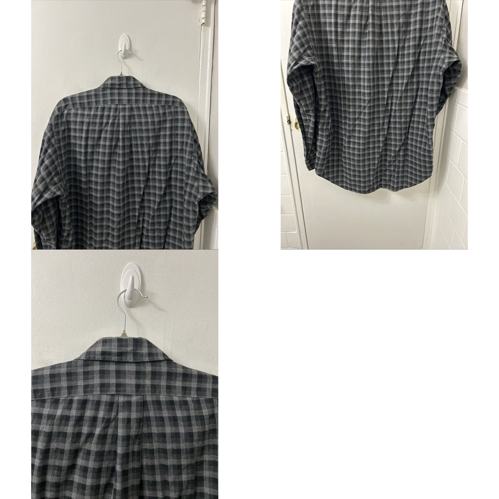 Ralph Lauren VTG Ralph Lauren Blake Shirt Mens Medium Gray Black Plaid Cotton Button Down L/S Size US M / EU 48-50 / 2 - 8 Thumbnail