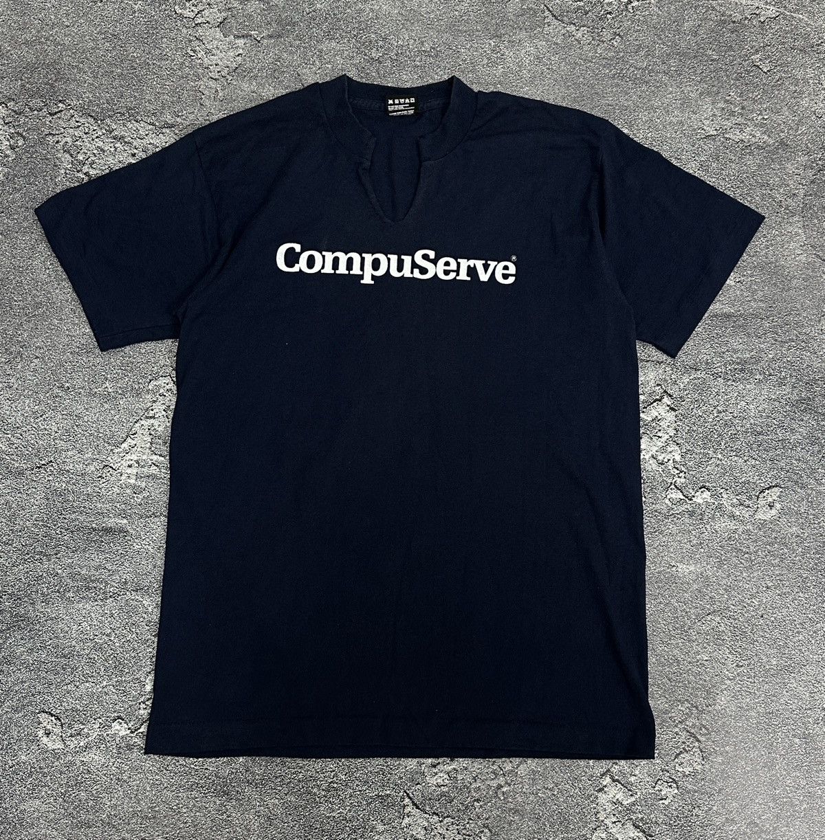 Pre-owned Humor X Vintage 80's Compuserve Software Single Stitch T-shirt Y2k In Navy