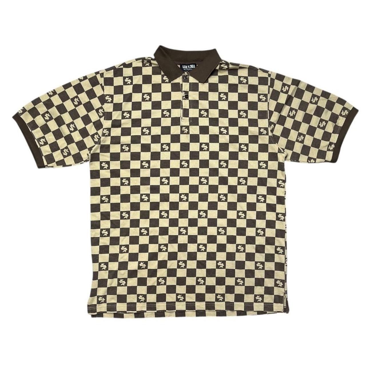 Vintage baggy y2k dollar sign checkered polo shirt Size US XXL / EU 58 / 5 - 1 Thumbnail