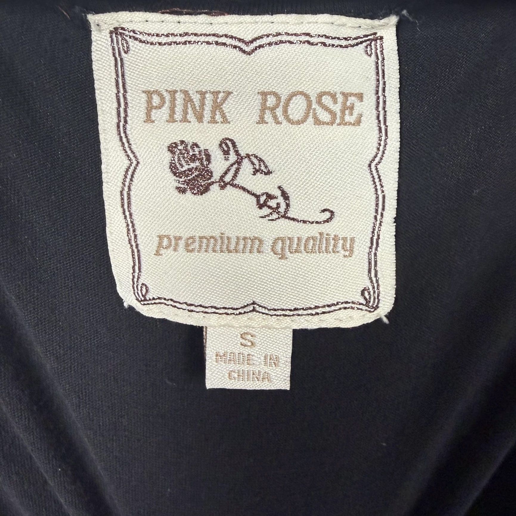 Vintage Pink Rose Dress Tank Shift Small Black Tiered Ruffle Hem Boho Sleeveless Stretch Juniors S Size S / US 4 / IT 40 - 4 Thumbnail
