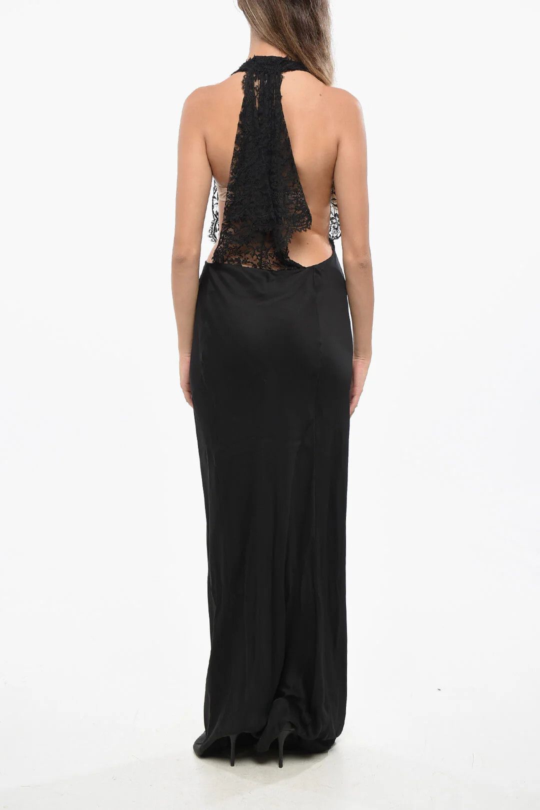 Saint Laurent Paris og1mm0326 Silk Slip Dress in Black Size M / US 6-8 / IT 42-44 - 2 Thumbnail