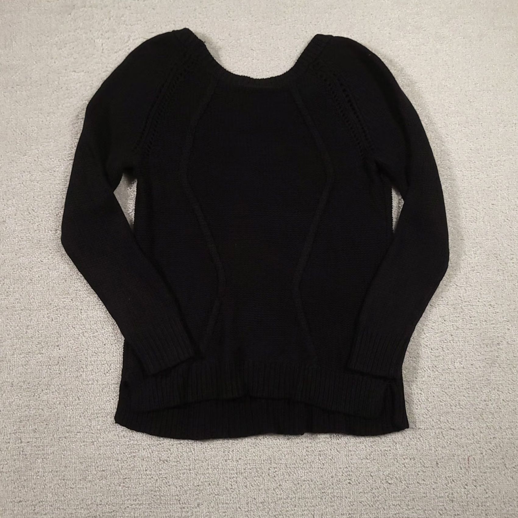 Apt. 9 Apt. 9 Sweater Women's L Black Long Sleeve Cable-Knit Pullover Casual Size L / US 10 / IT 46 - 5 Thumbnail