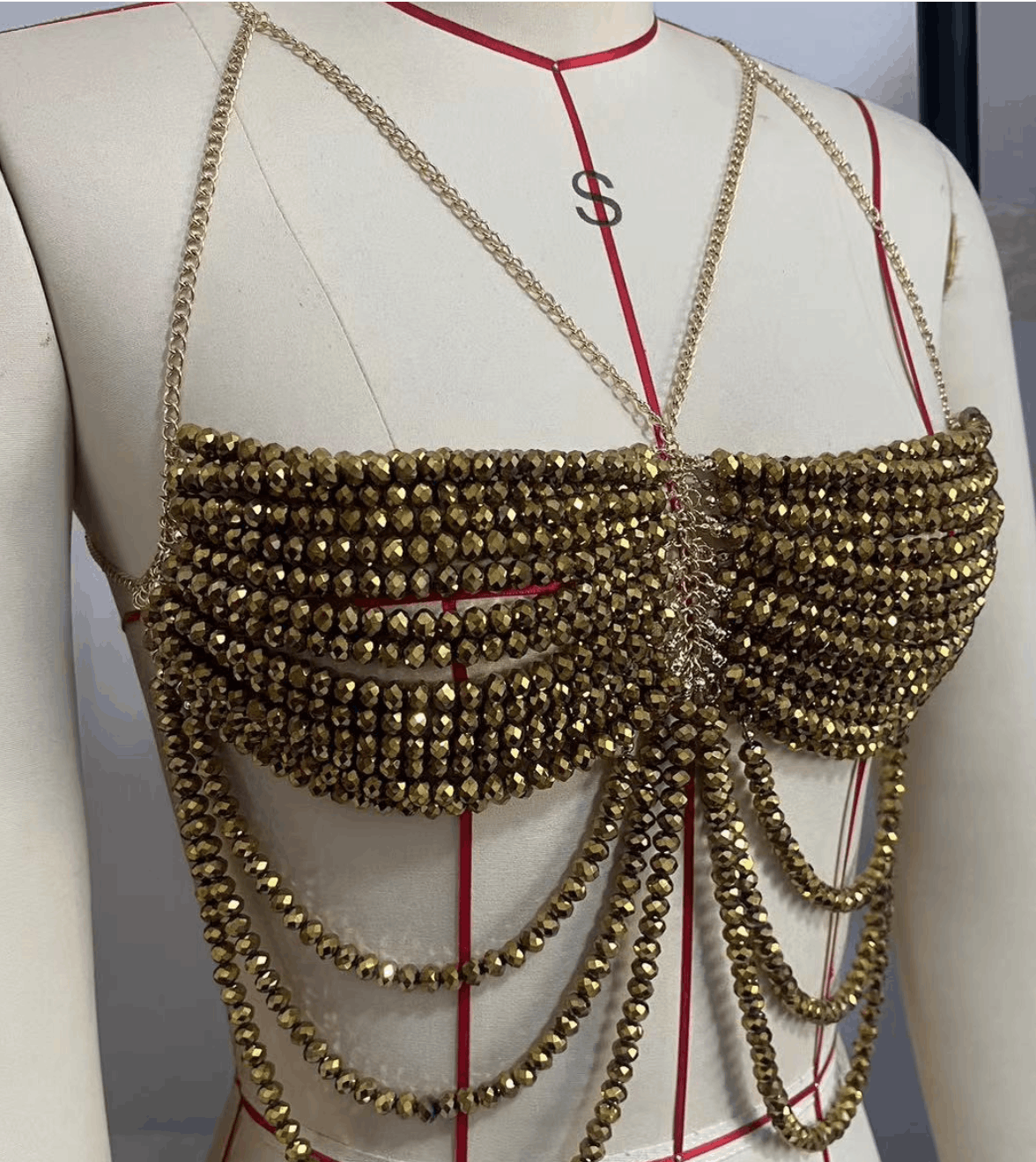 Japanese Brand Bra Chain Body Chain Bikini Tank Top Size M / US 6-8 / IT 42-44 - 3 Thumbnail