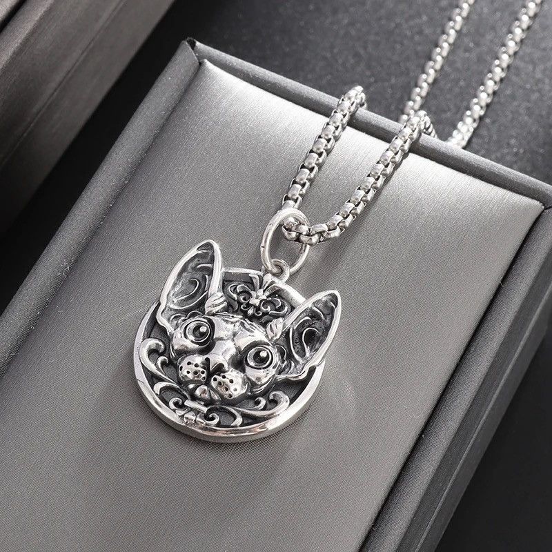 Jewelry Cute Cat Animal Pendant Necklace Size ONE SIZE - 2 Thumbnail