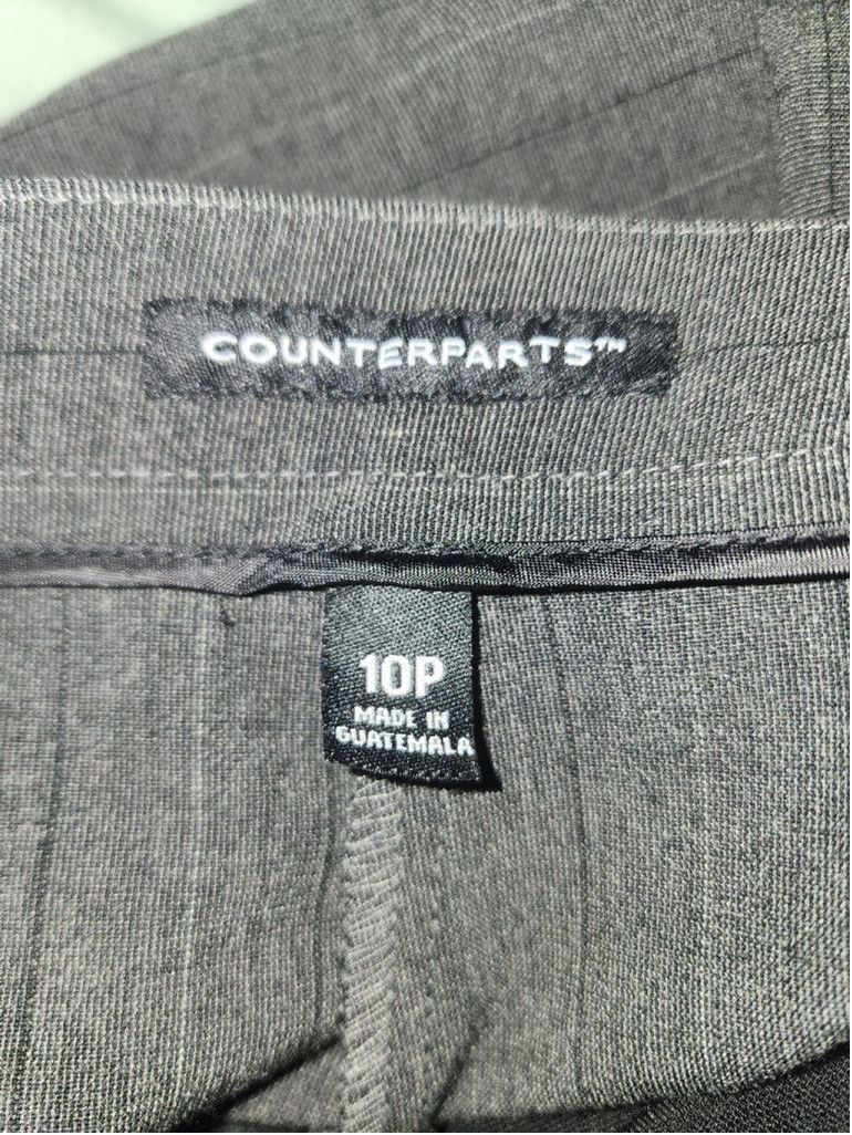 Other Counterparts Dark Gray Pinstripe Pants Size 32" / US 10 / IT 46 - 3 Thumbnail