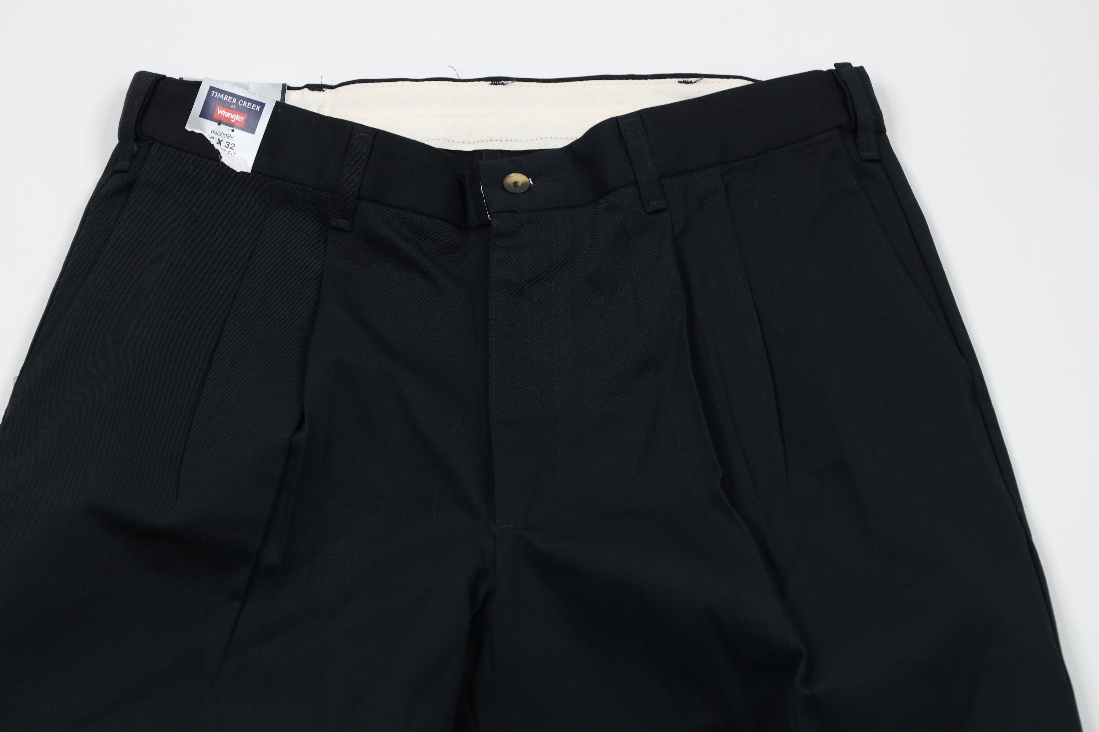 Vintage × Wrangler Deadstock Vintage Y2K Wrangler Wide Leg Chino Pants Black Size US 36 / EU 52 - 2 Thumbnail